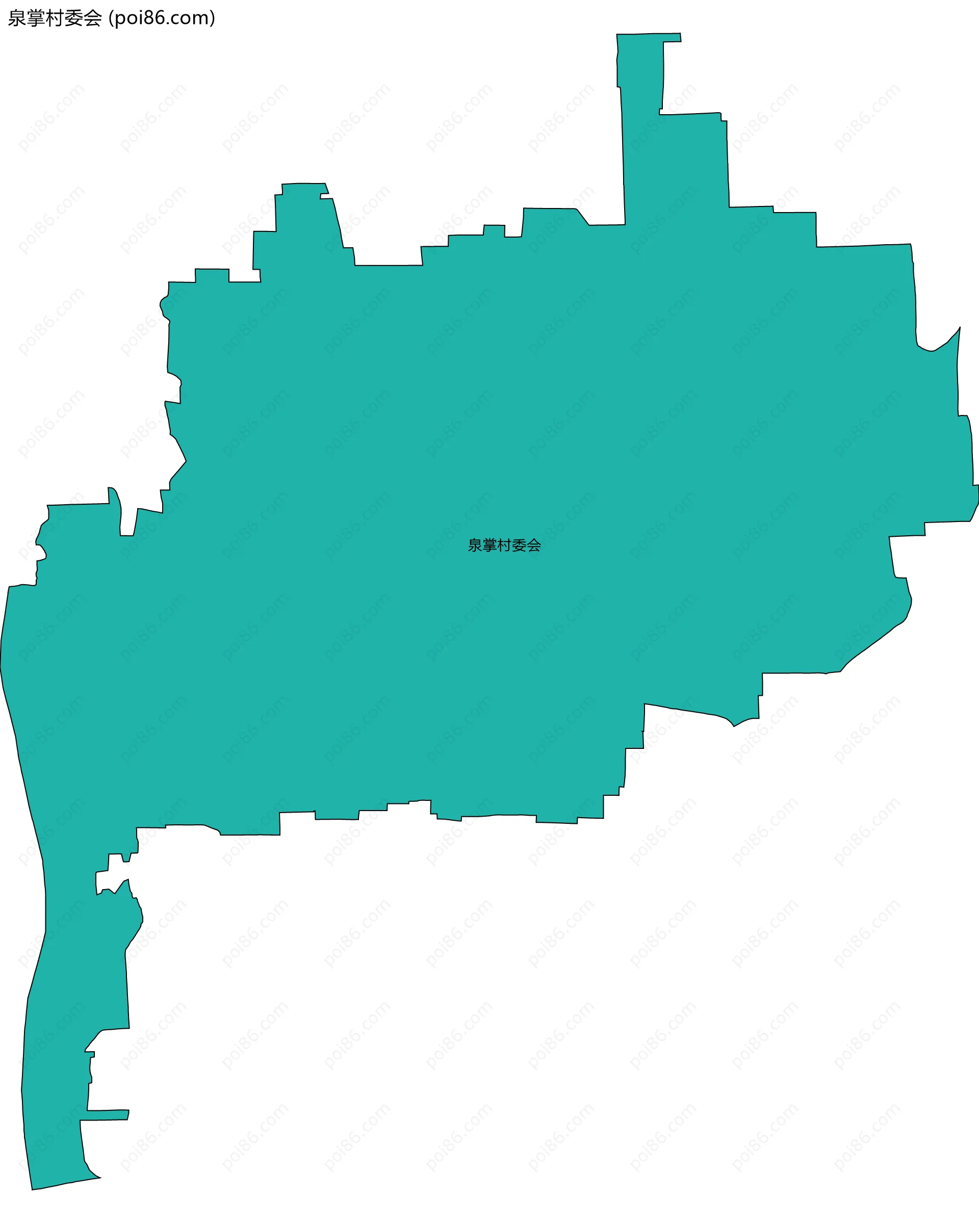 泉掌村委会边界地图