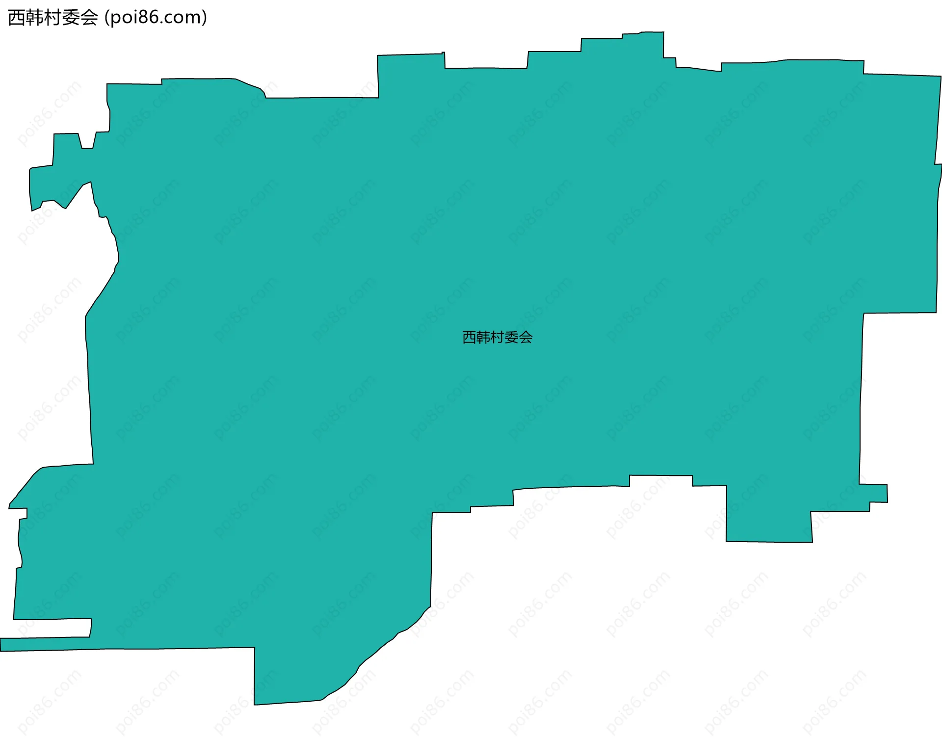 西韩村委会边界地图