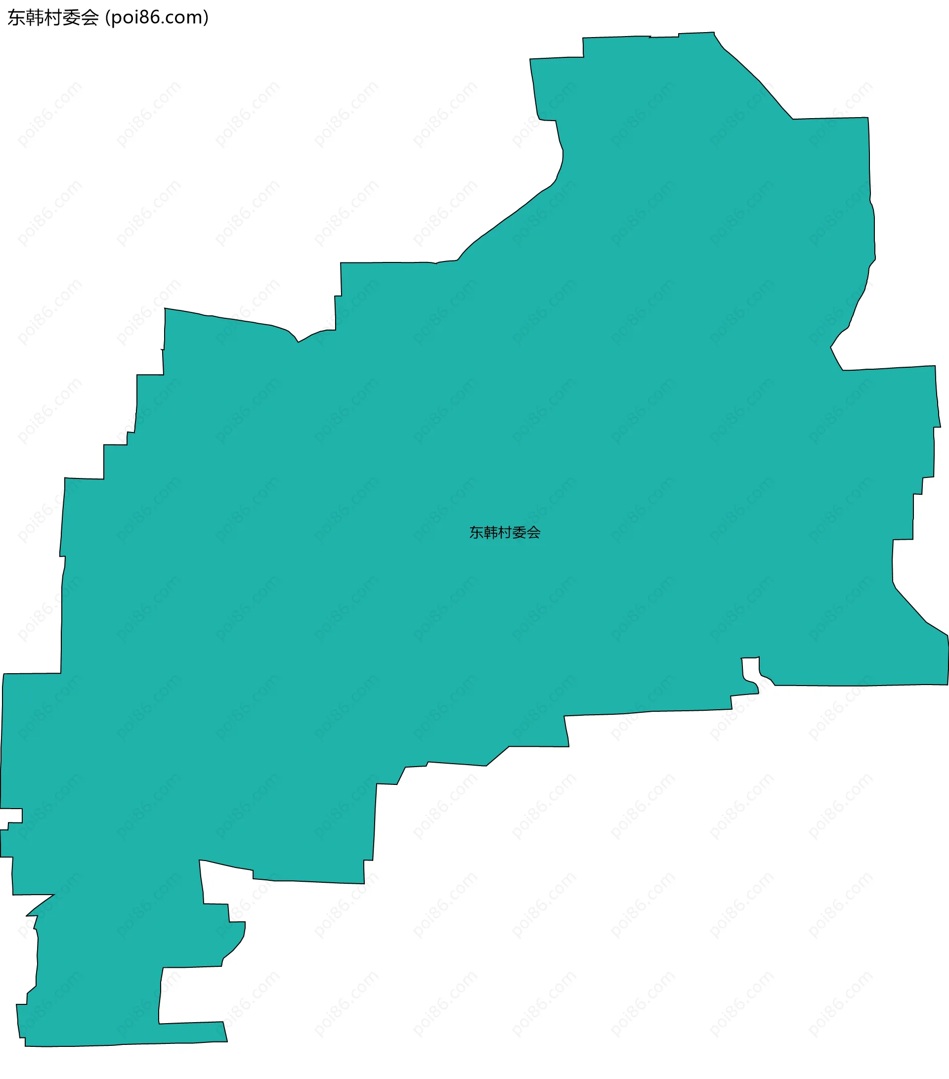 东韩村委会边界地图