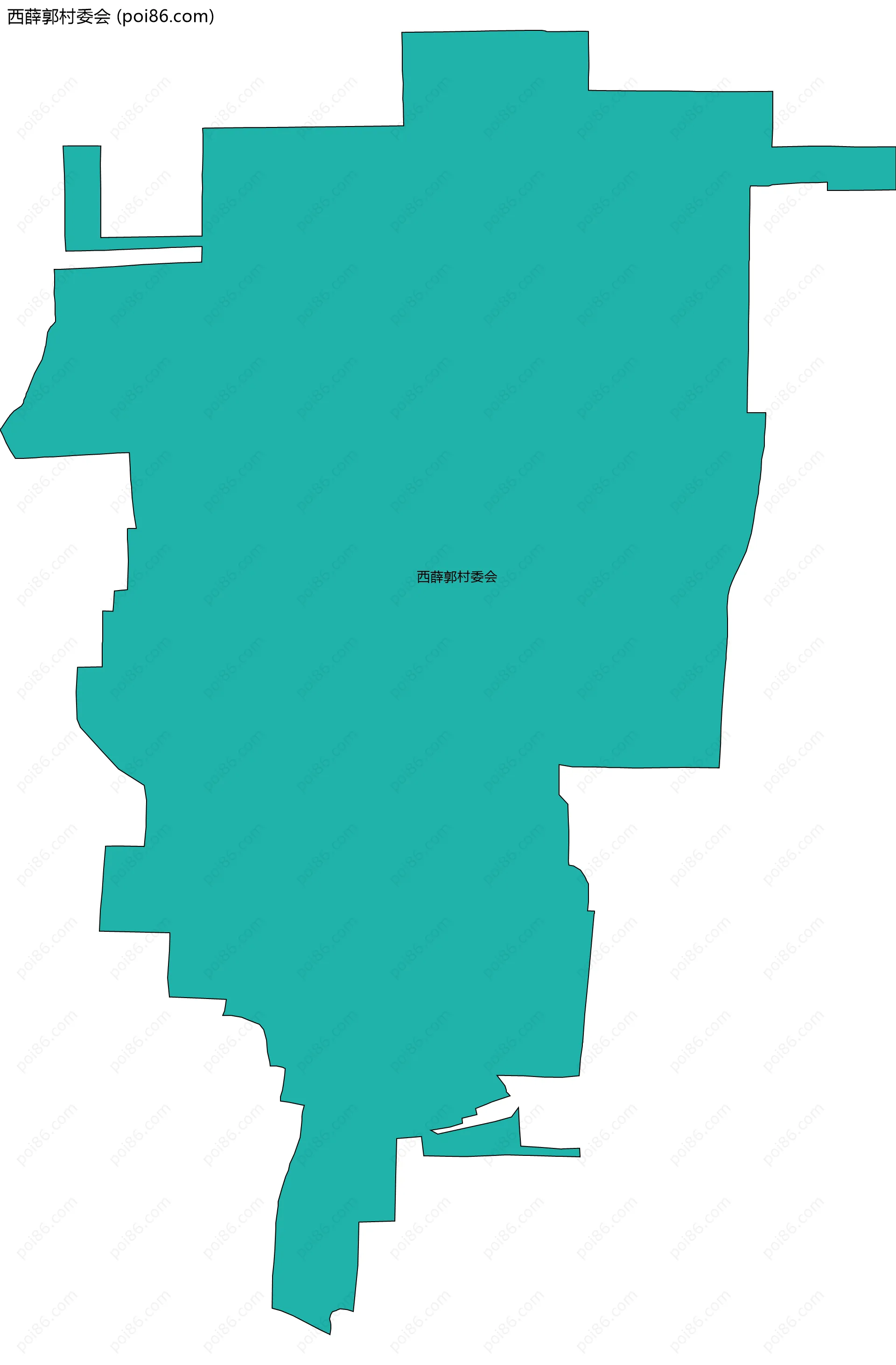 西薛郭村委会边界地图