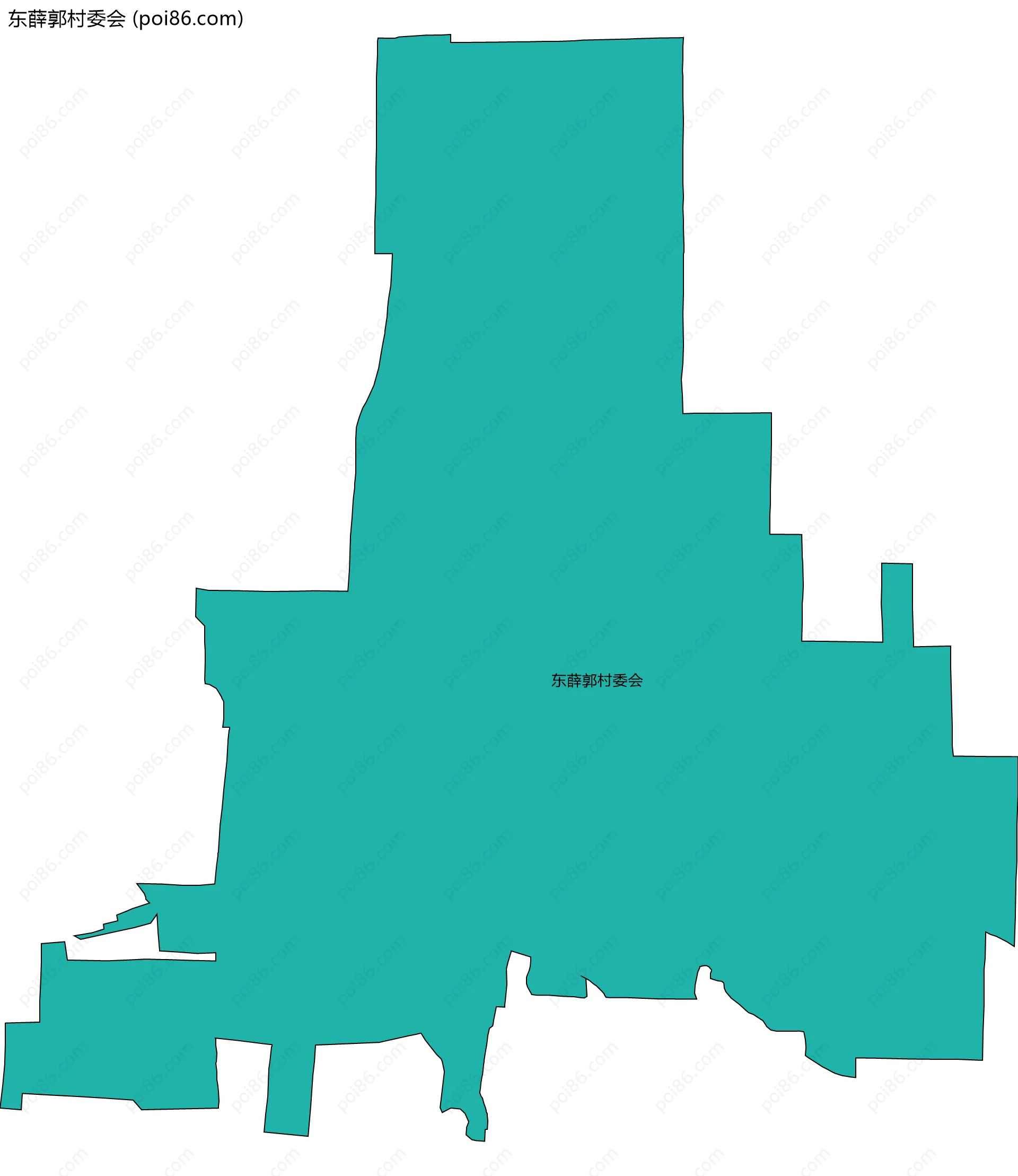 东薛郭村委会边界地图