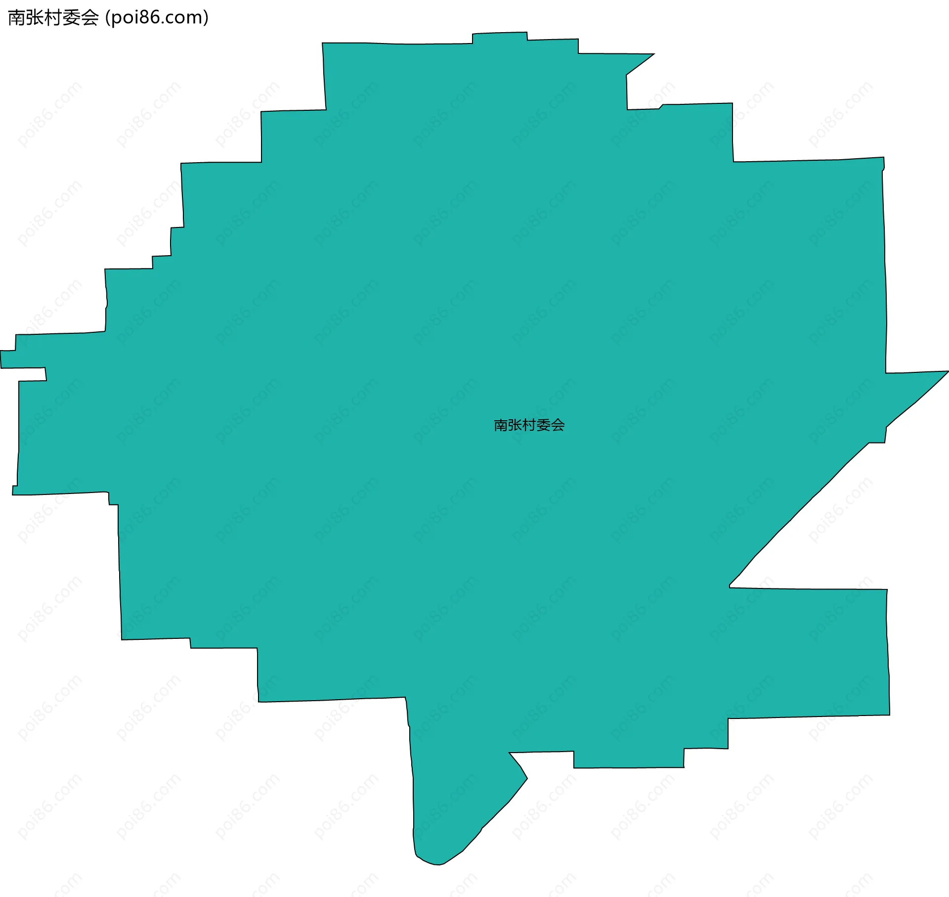 南张村委会边界地图