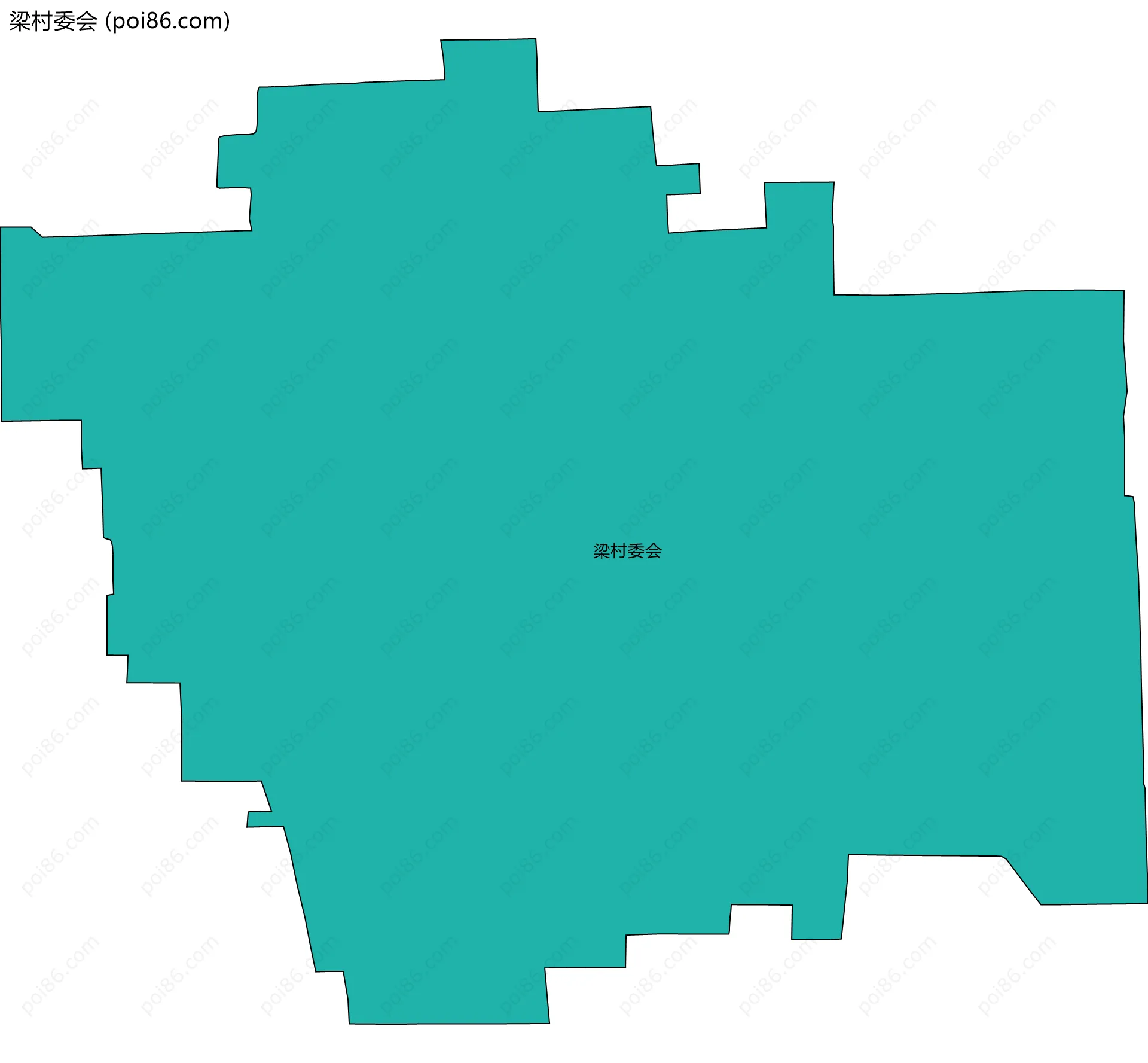 梁村委会边界地图