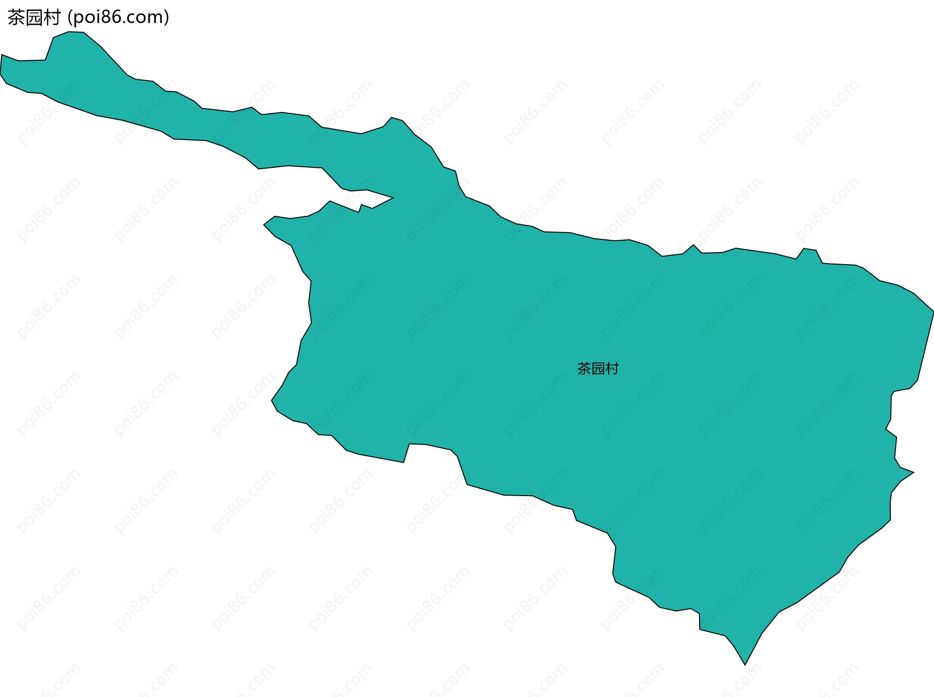 茶园村边界地图