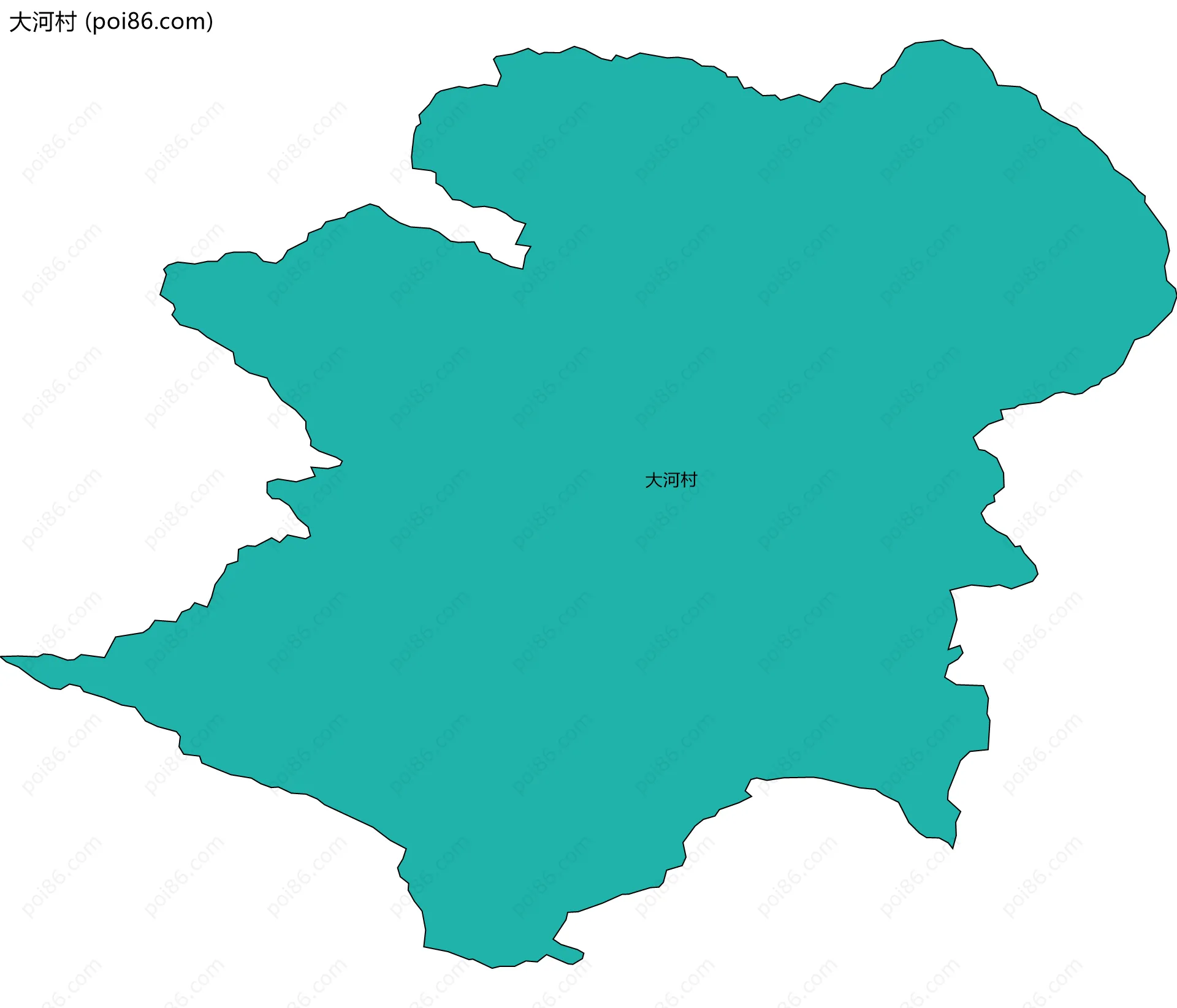 大河村边界地图