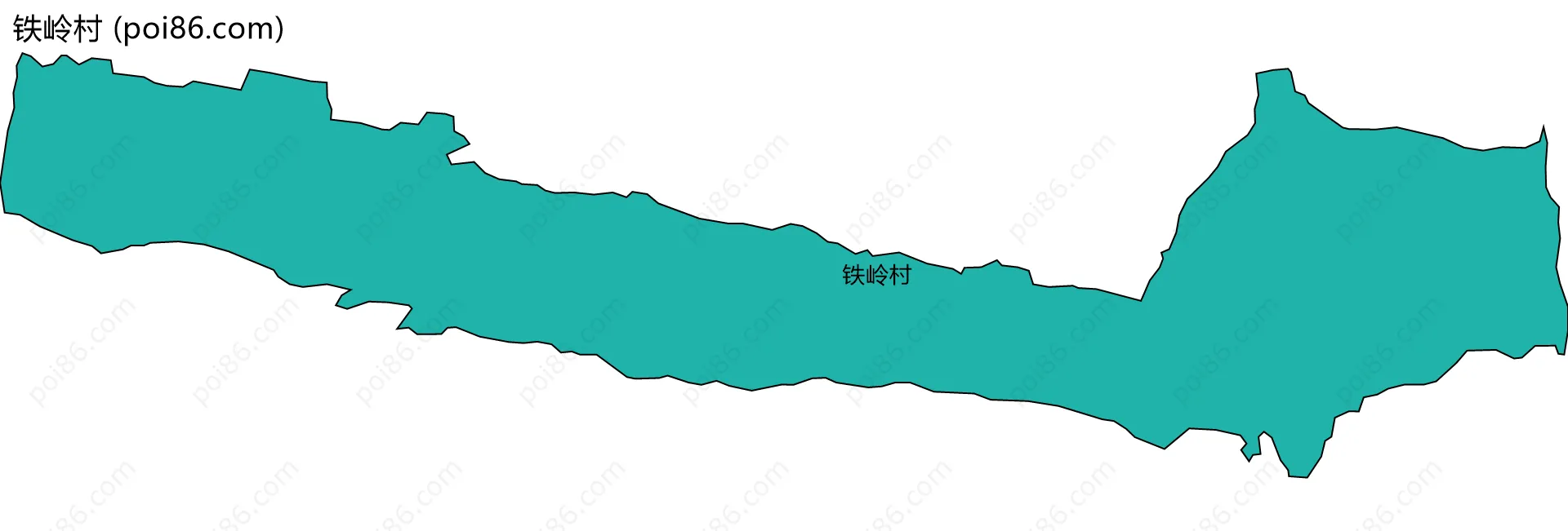 铁岭村边界地图