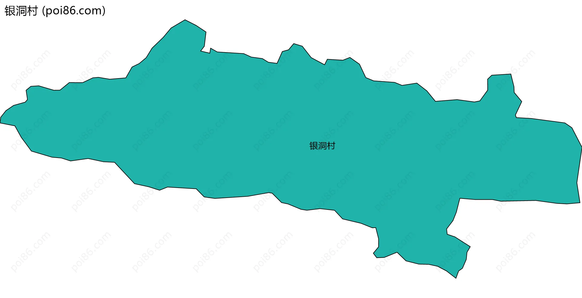 银洞村边界地图