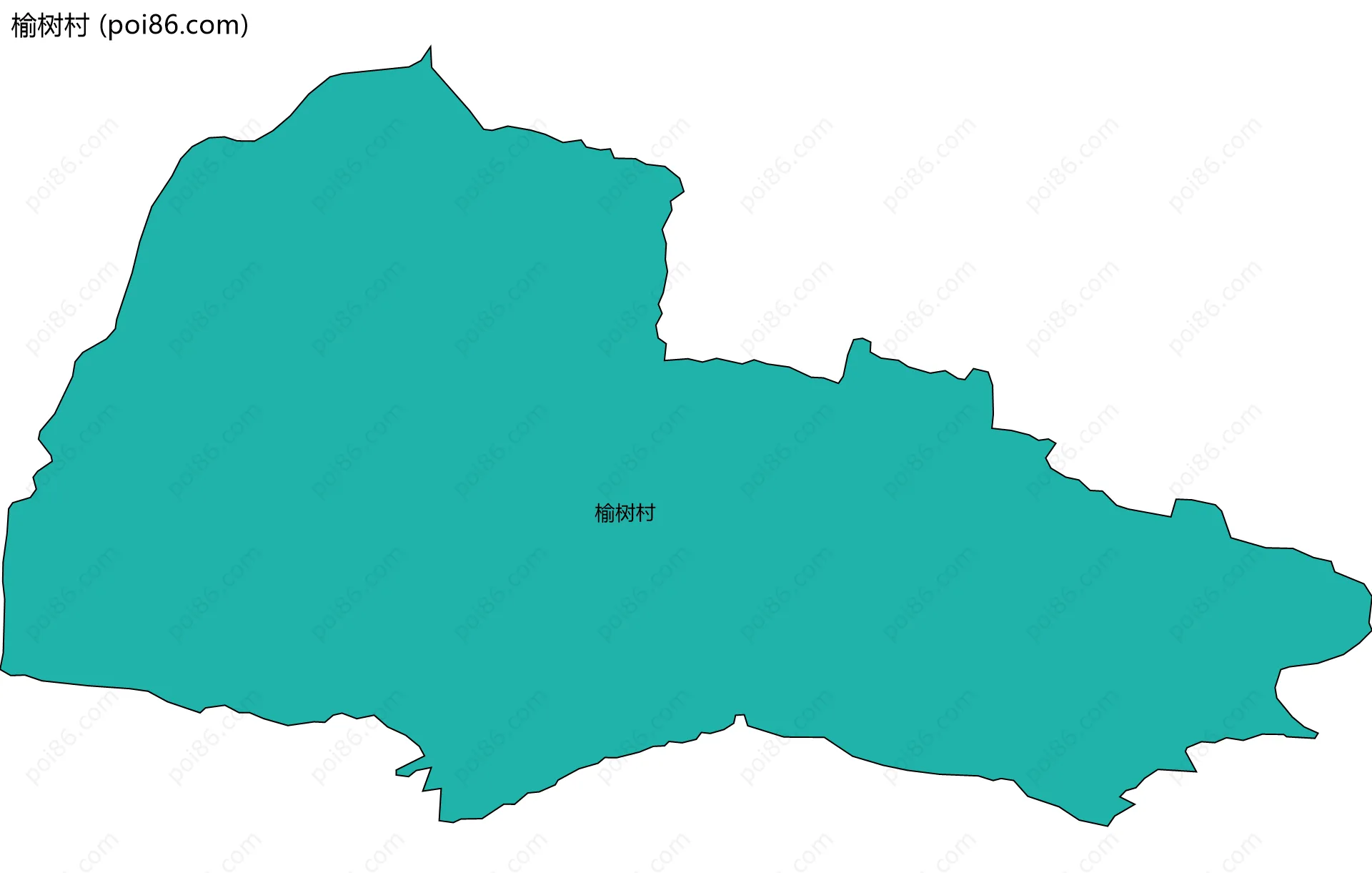 榆树村边界地图