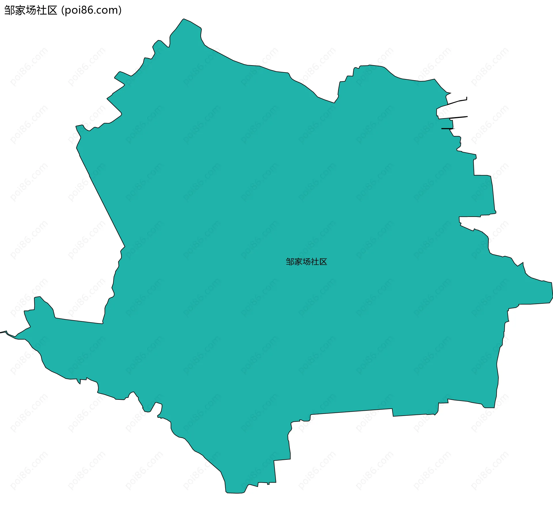 邹家场社区边界地图