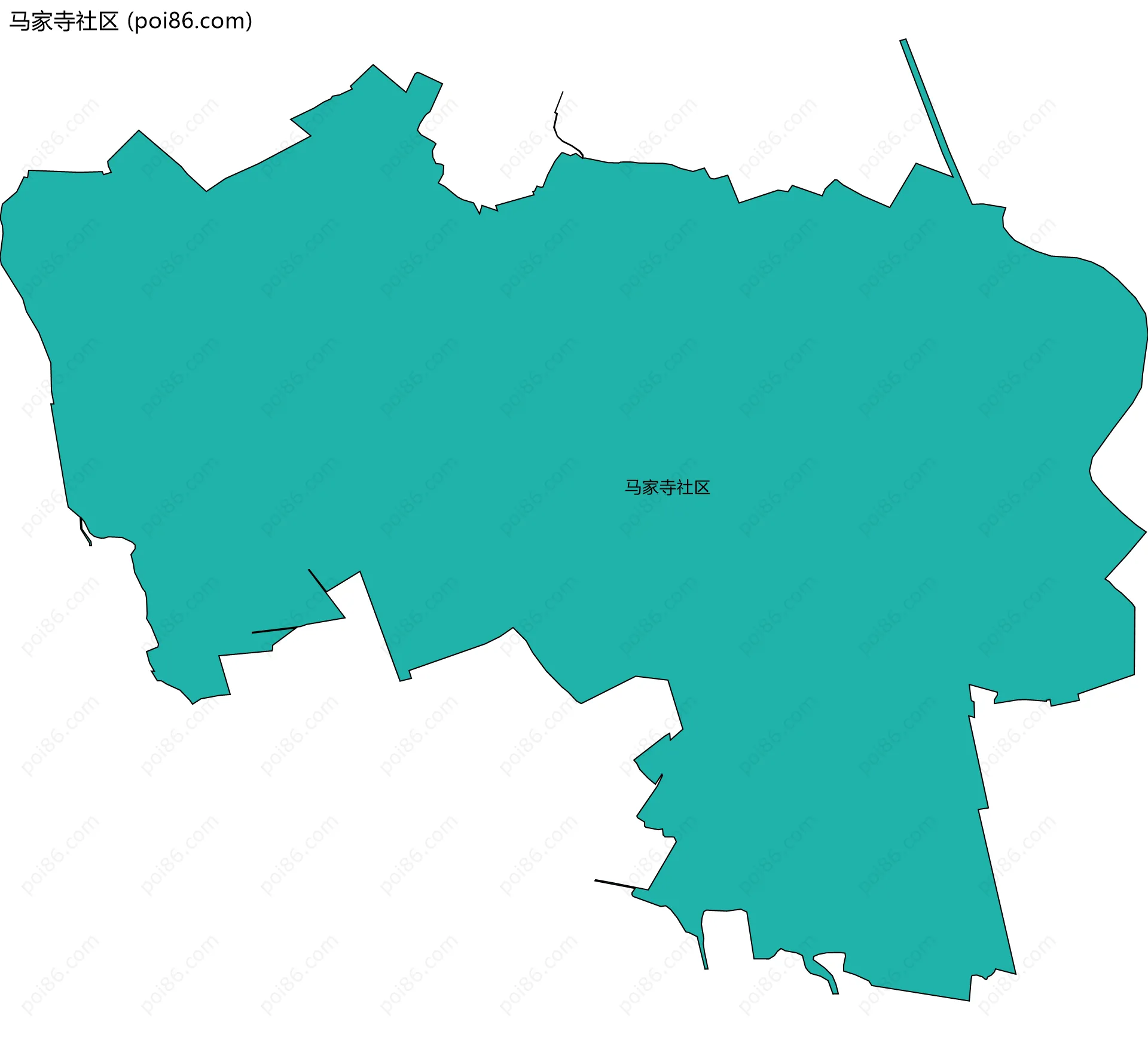 马家寺社区边界地图