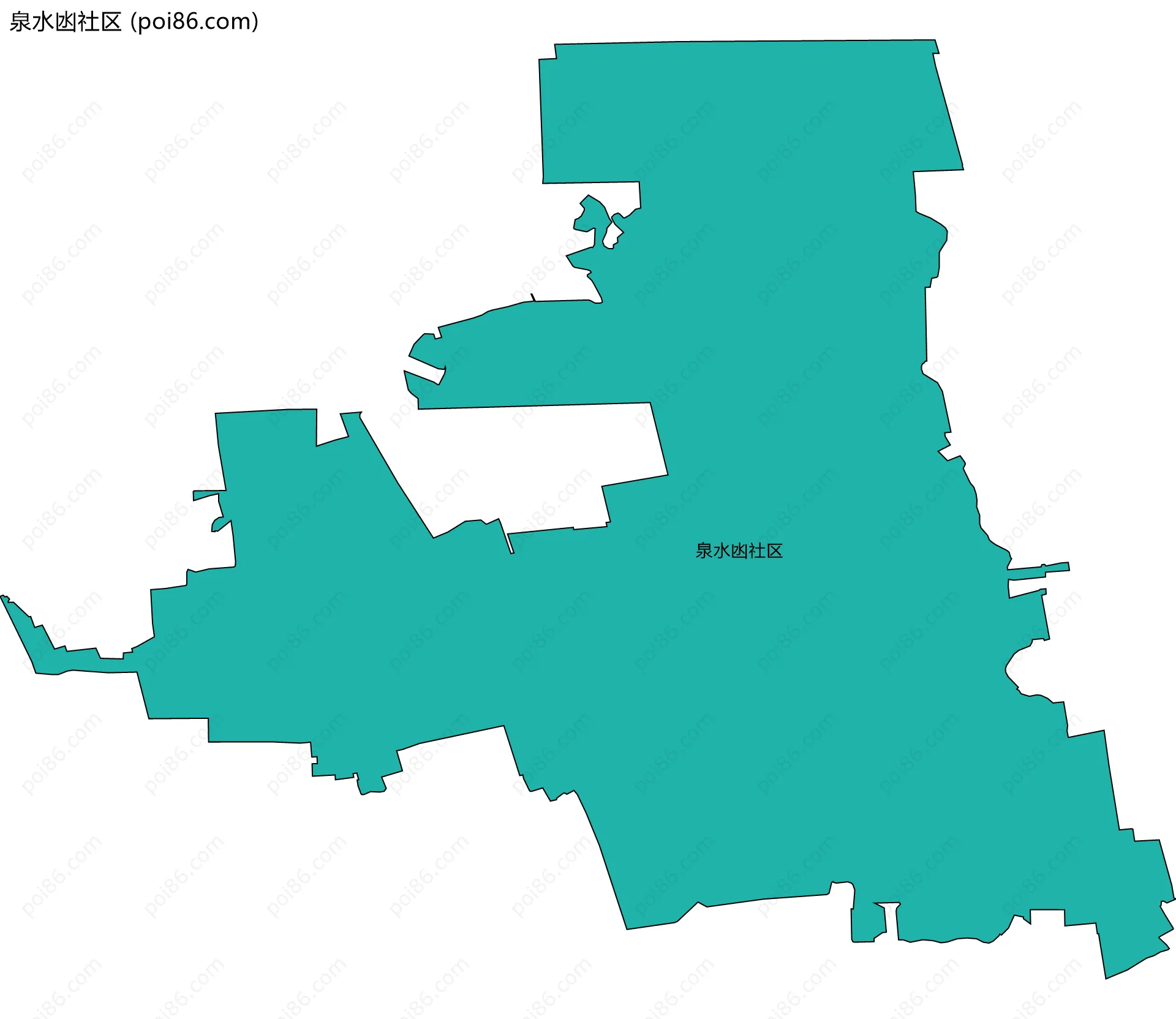 泉水凼社区边界地图