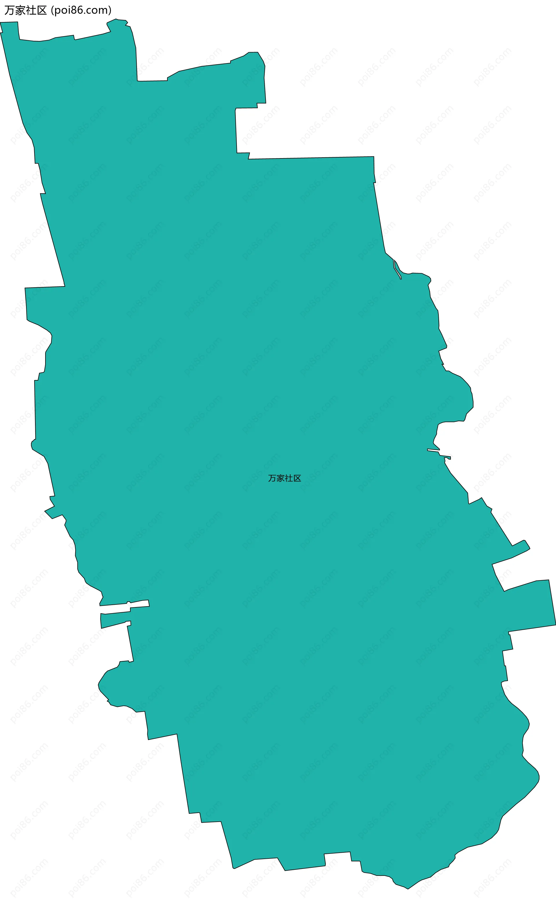 万家社区边界地图
