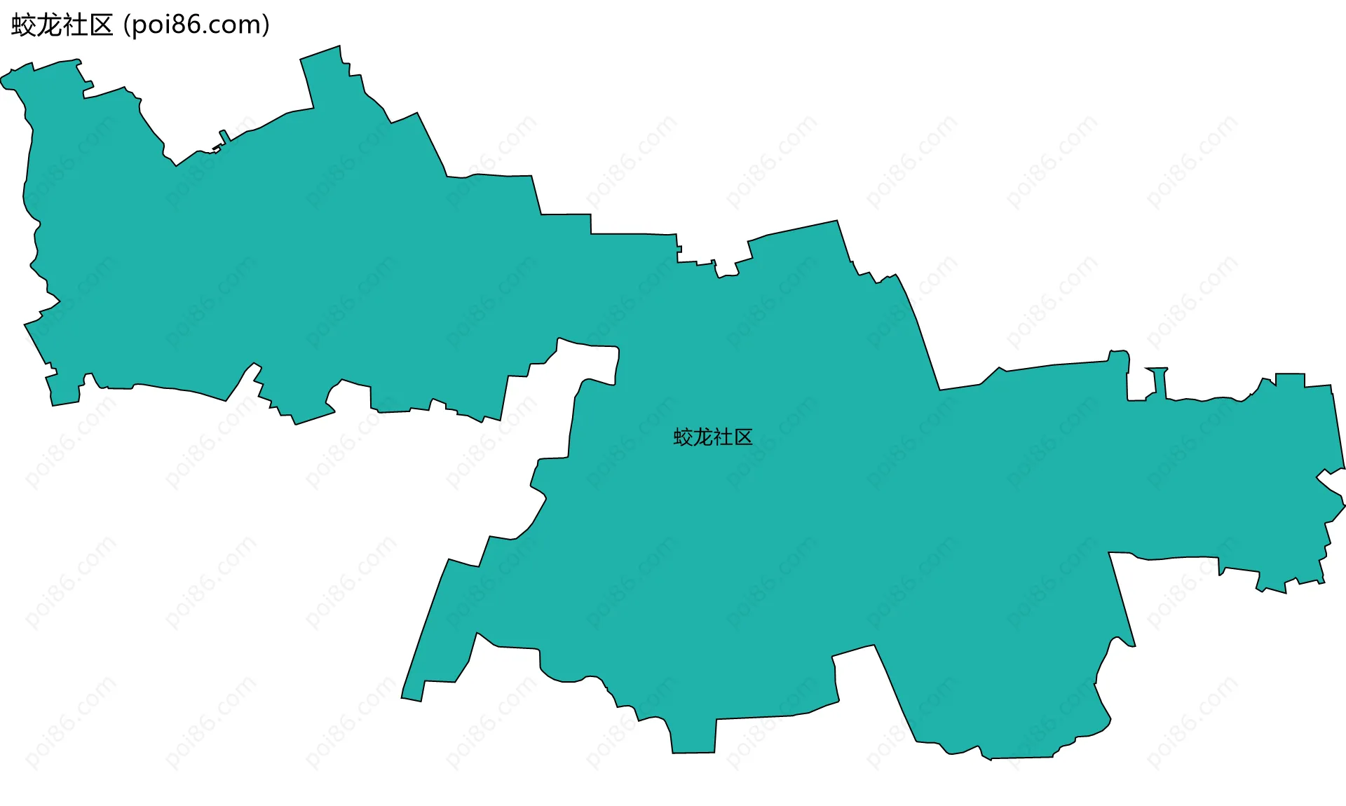 蛟龙社区边界地图
