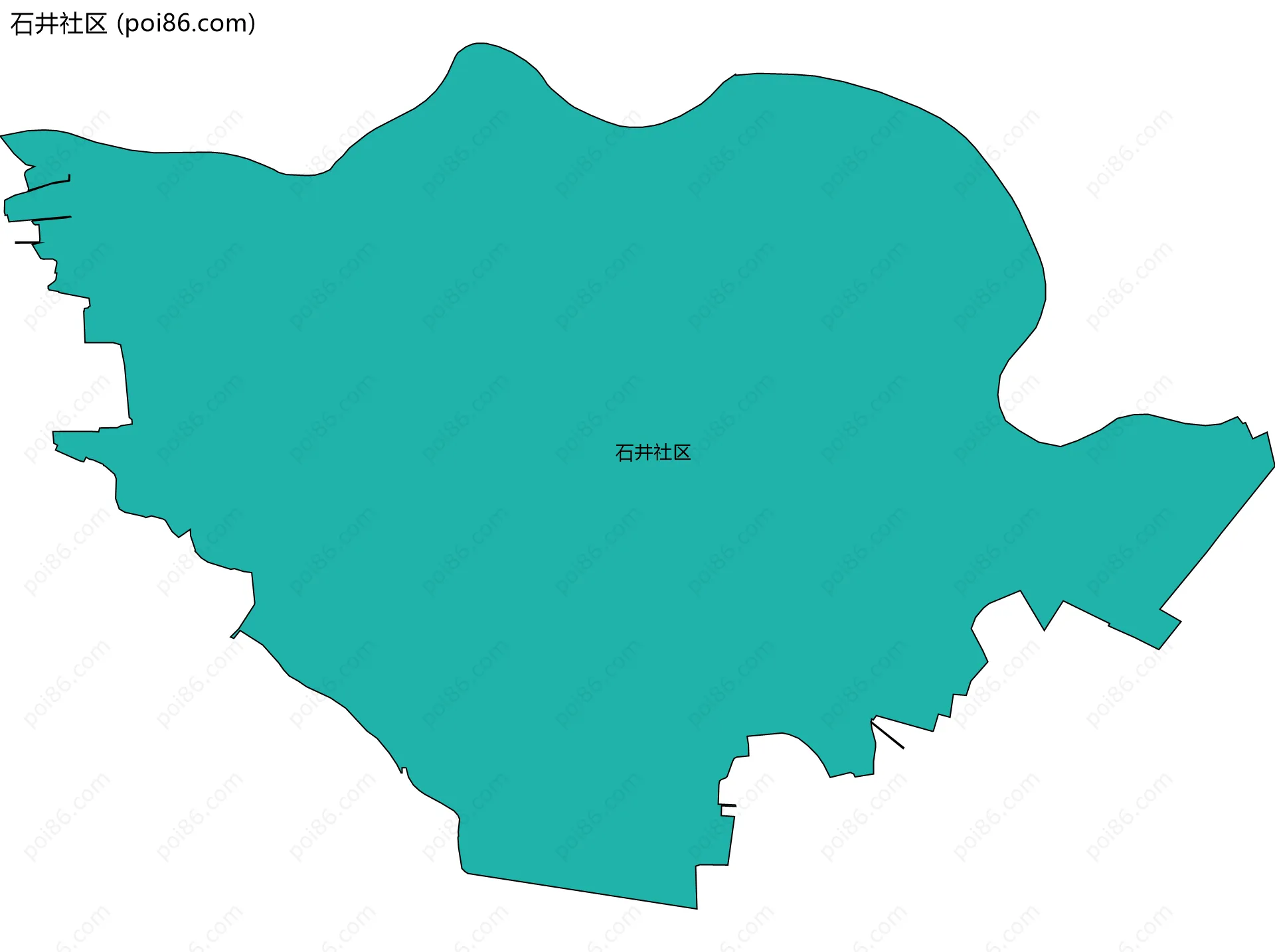 石井社区边界地图