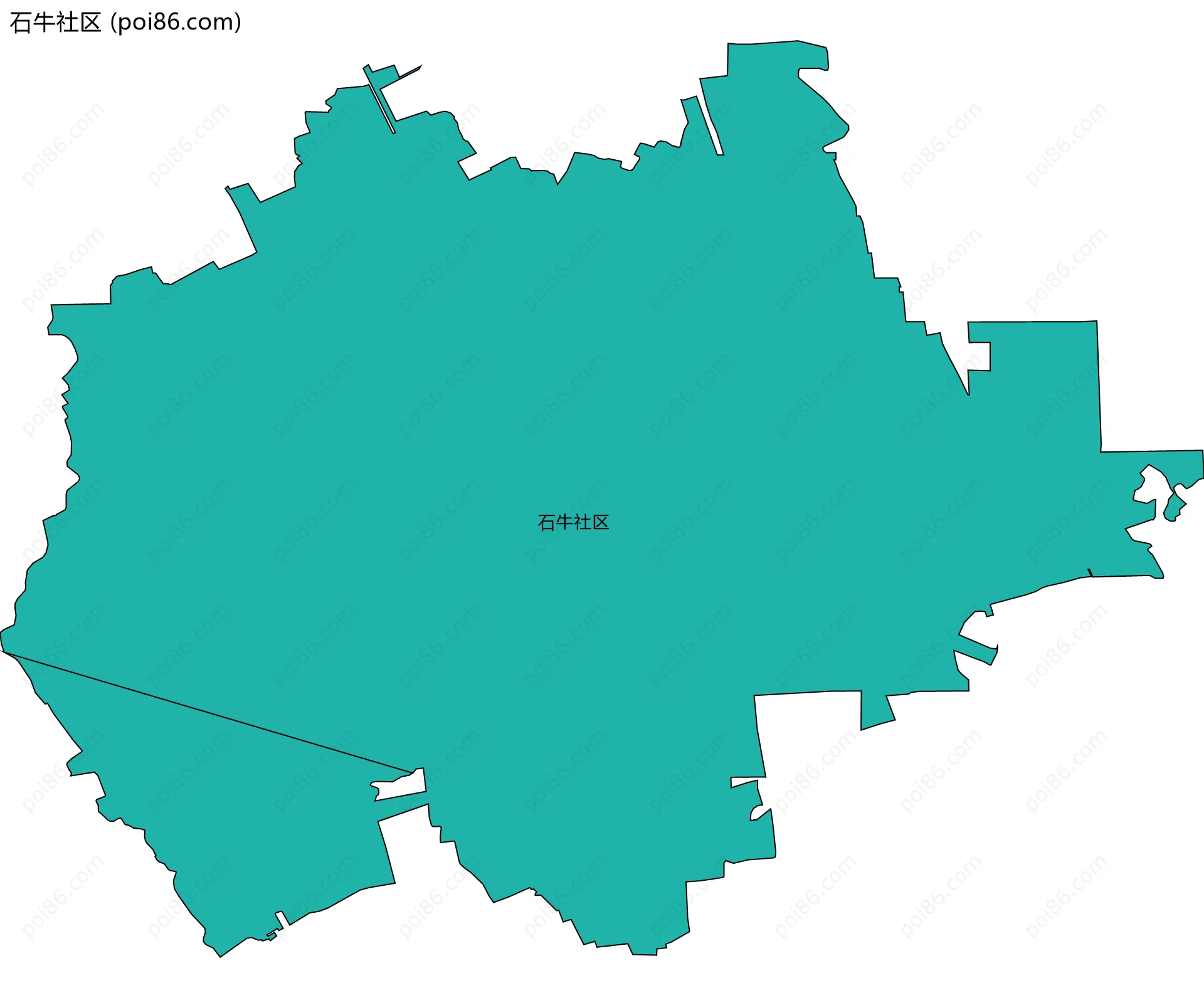 石牛社区边界地图