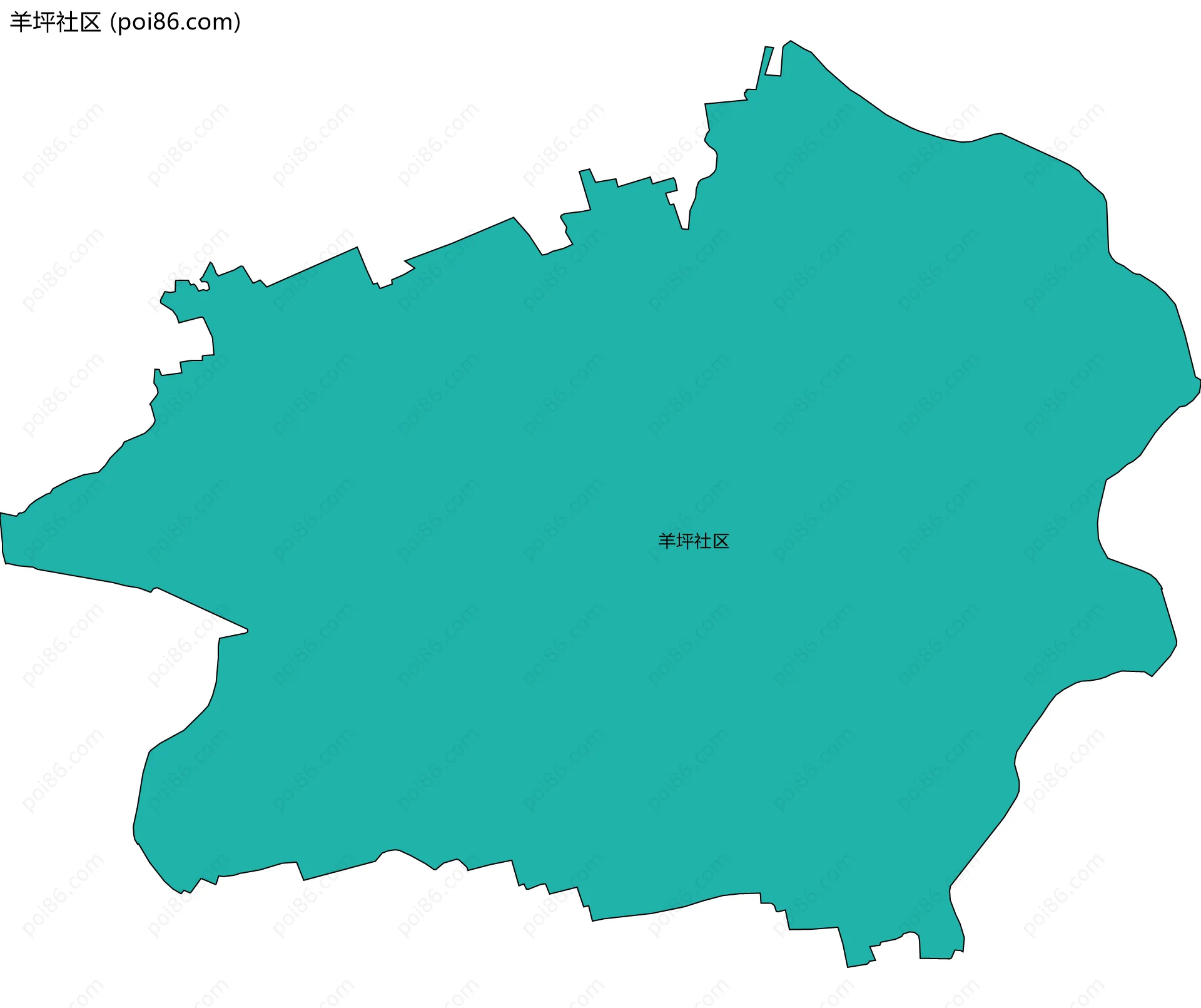 羊坪社区边界地图