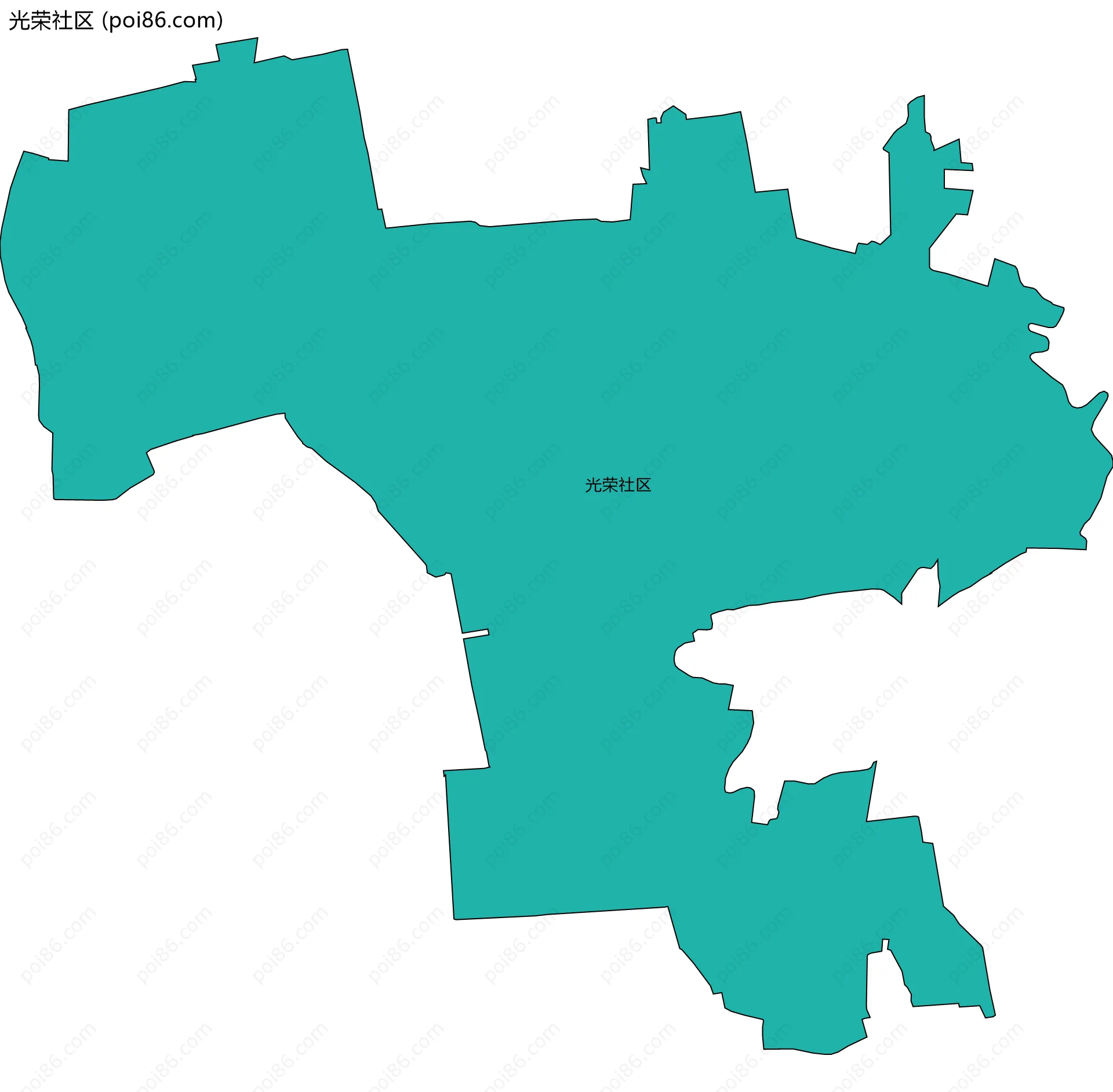 光荣社区边界地图