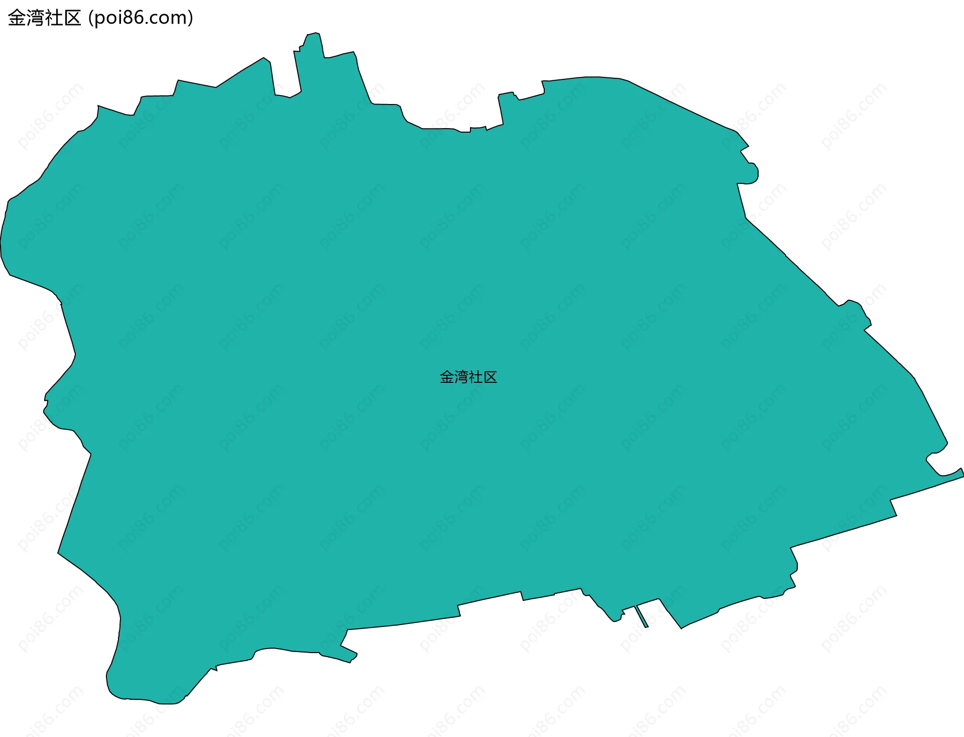 金湾社区边界地图