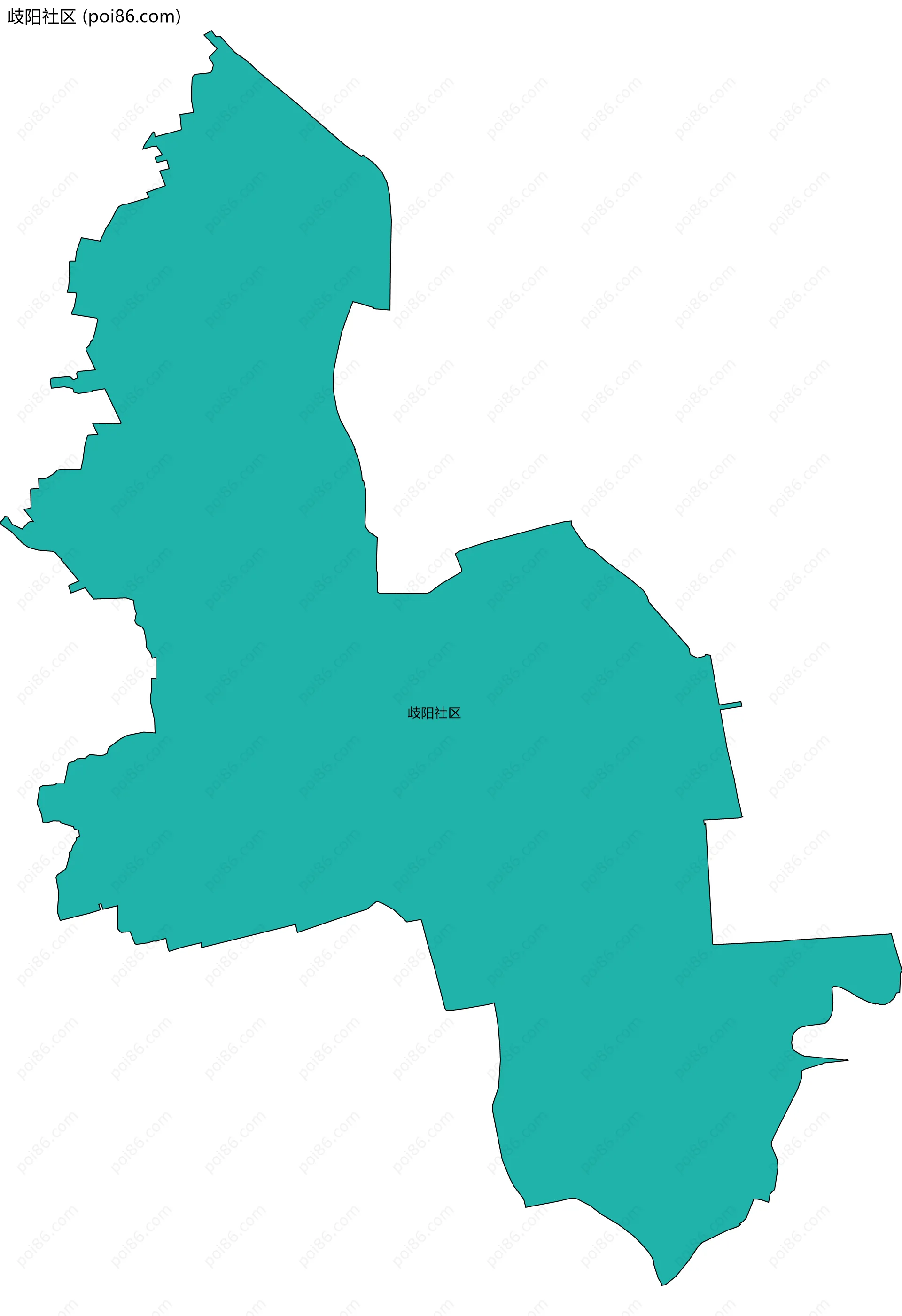 歧阳社区边界地图
