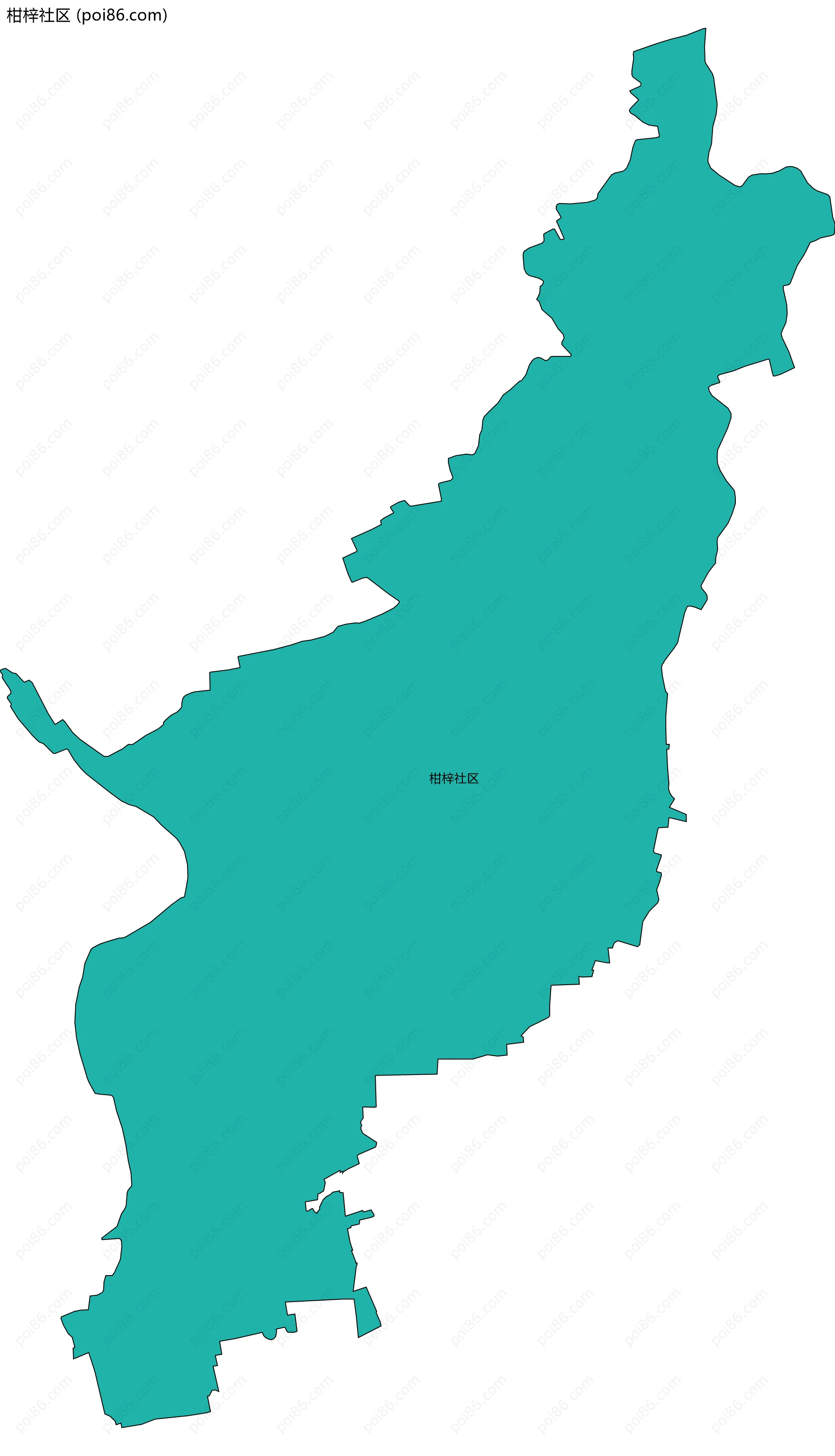 柑梓社区边界地图