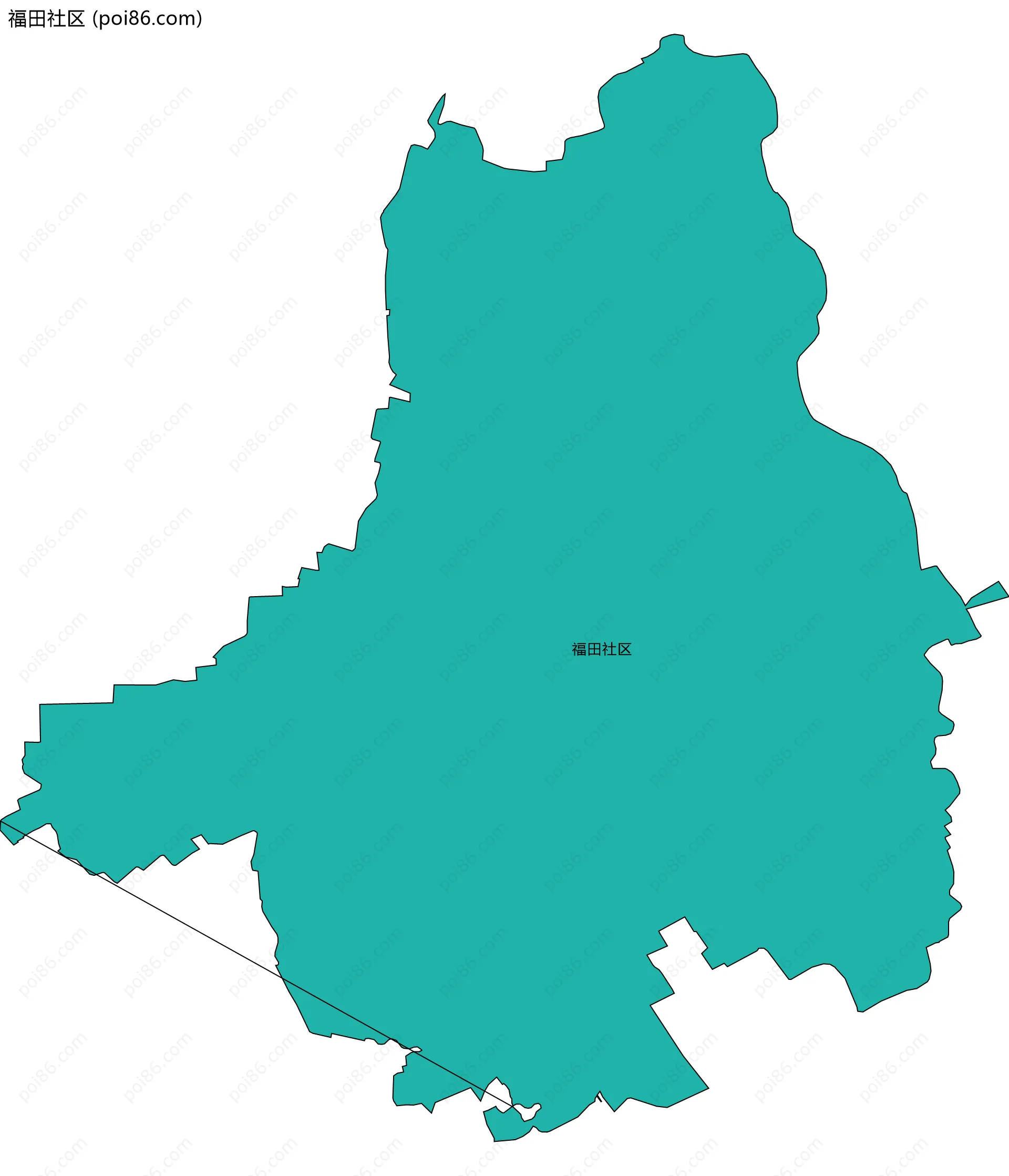 福田社区边界地图