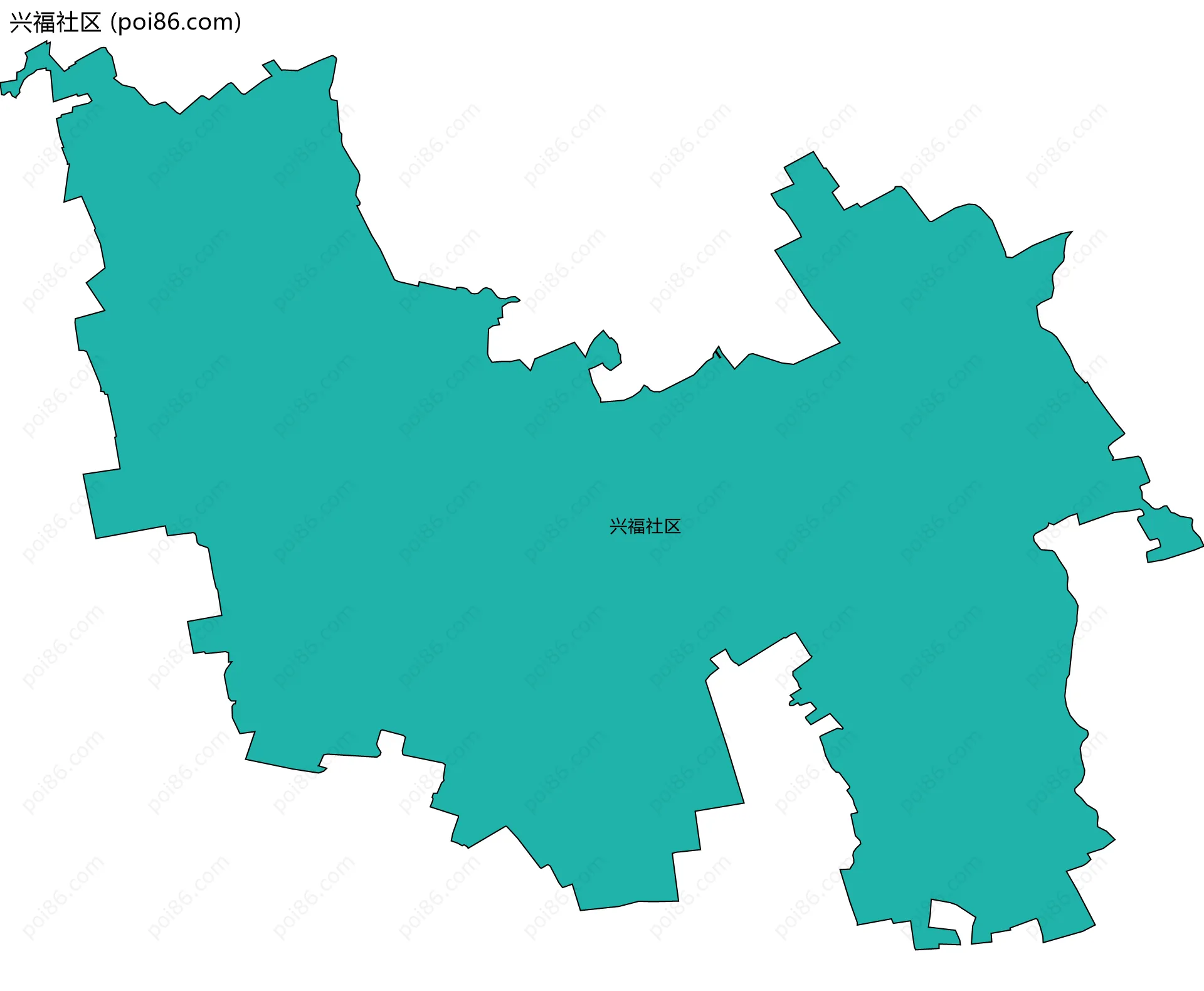 兴福社区边界地图