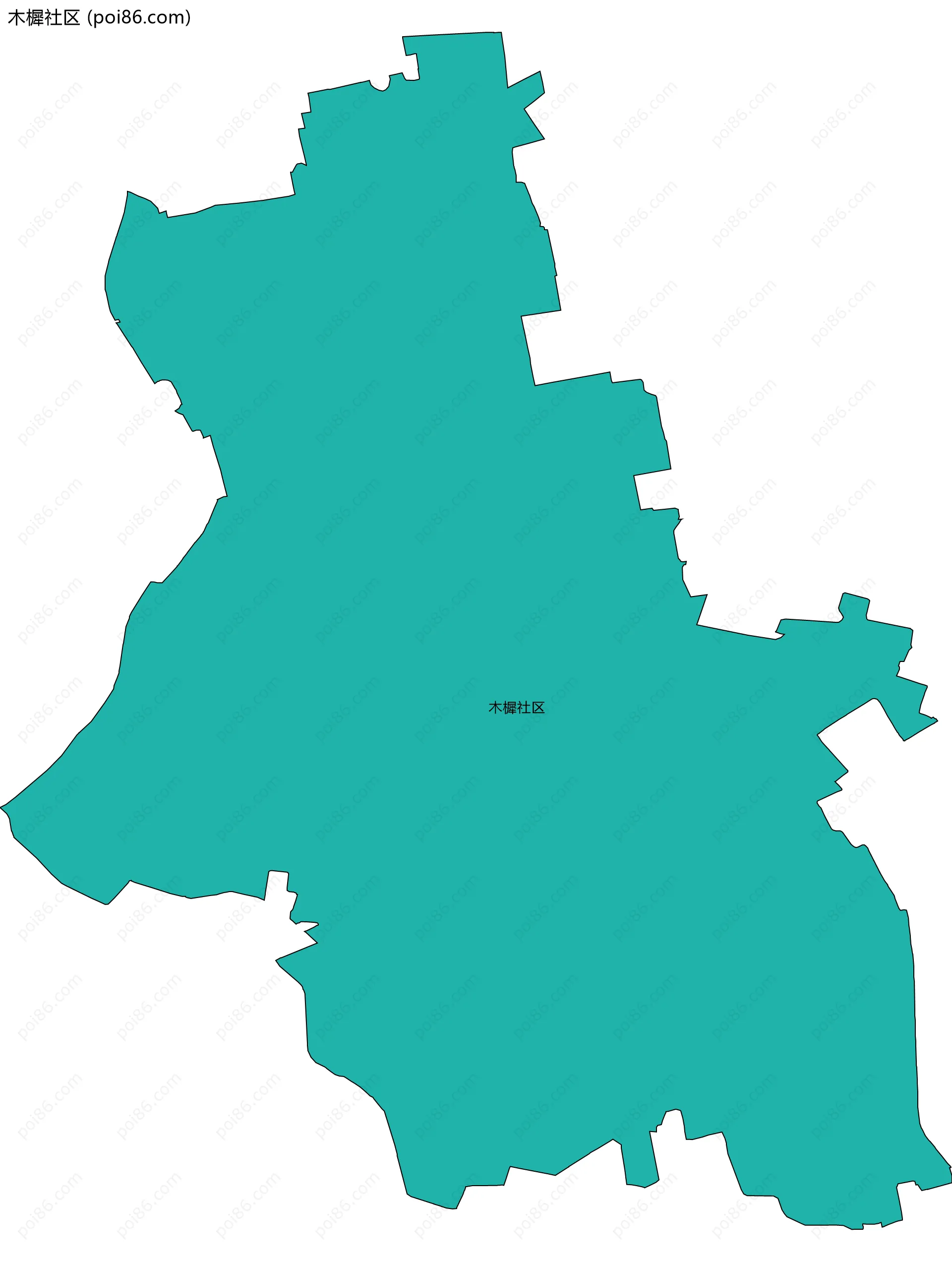 木樨社区边界地图