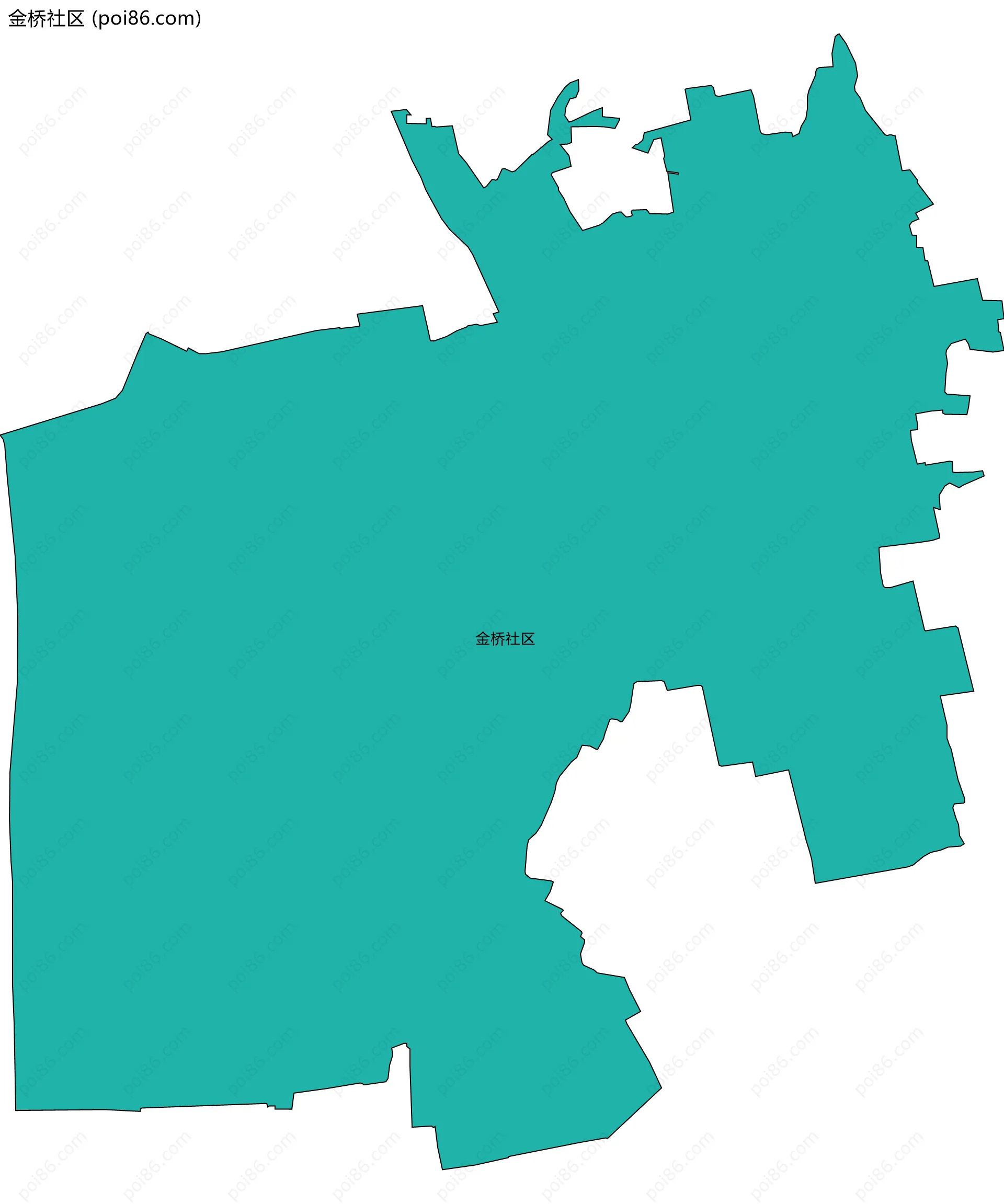 金桥社区边界地图