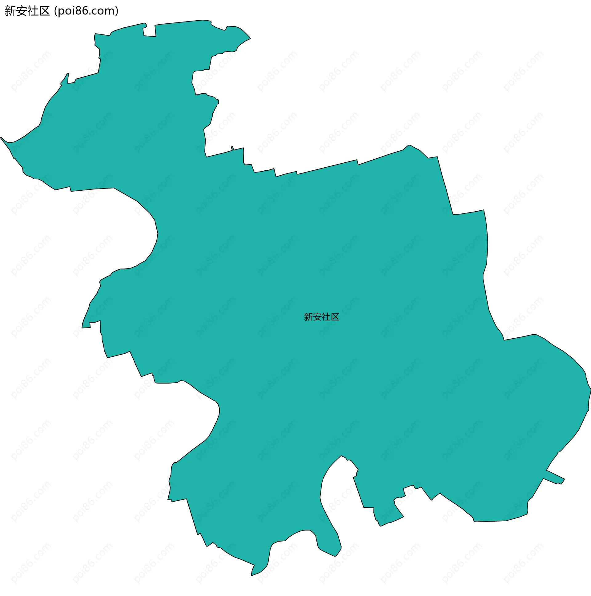 新安社区边界地图