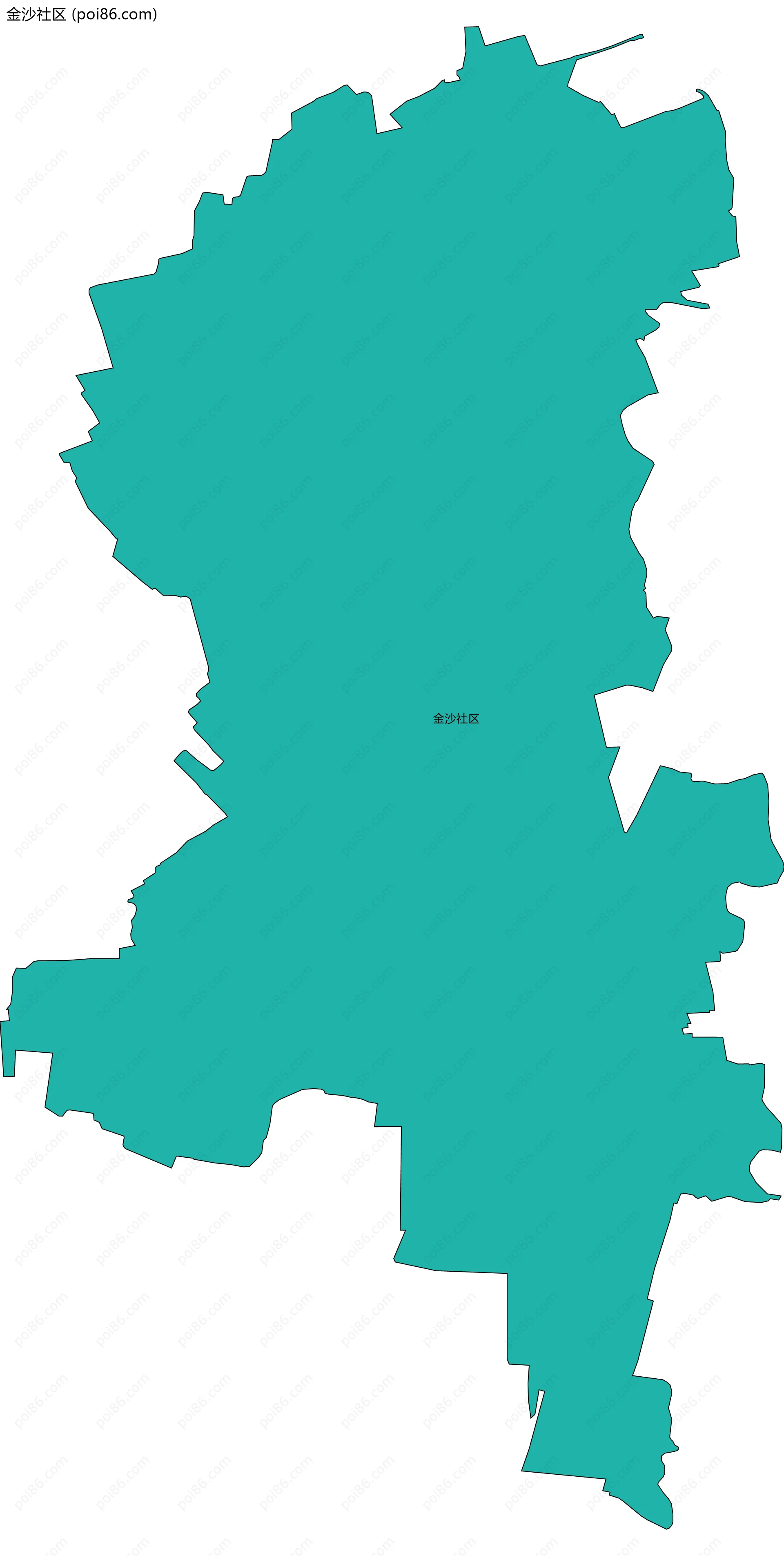 金沙社区边界地图