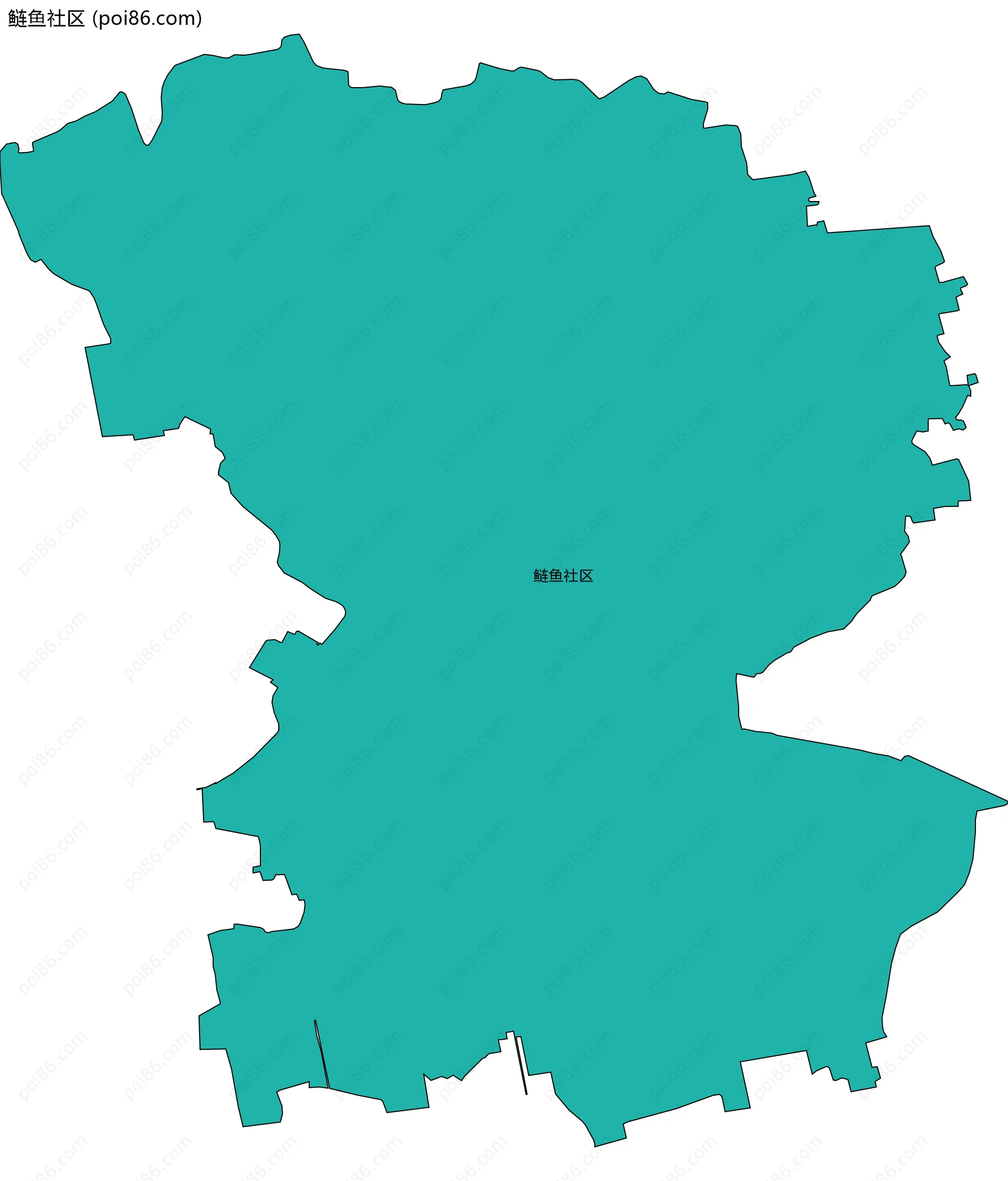 鲢鱼社区边界地图
