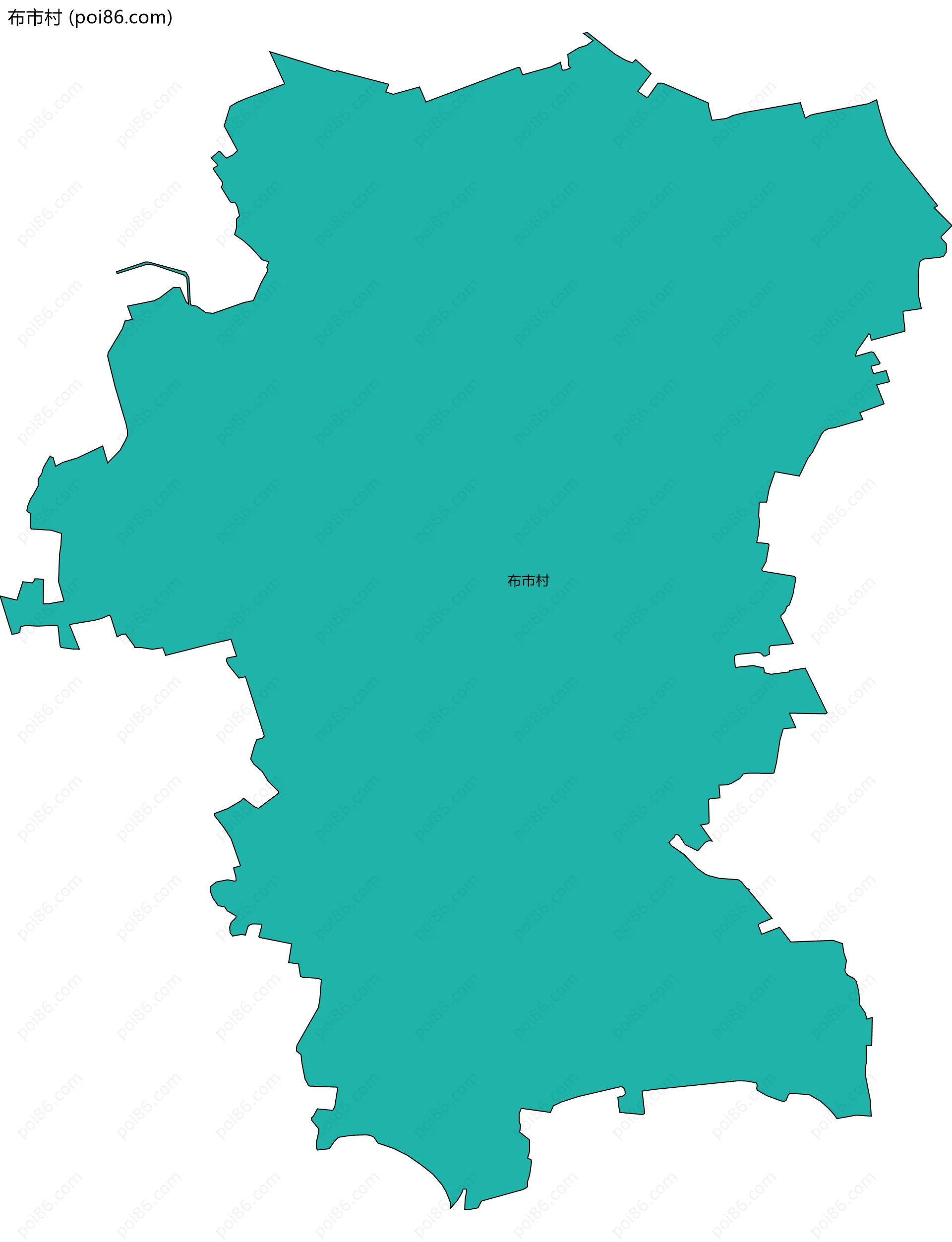 布市村边界地图