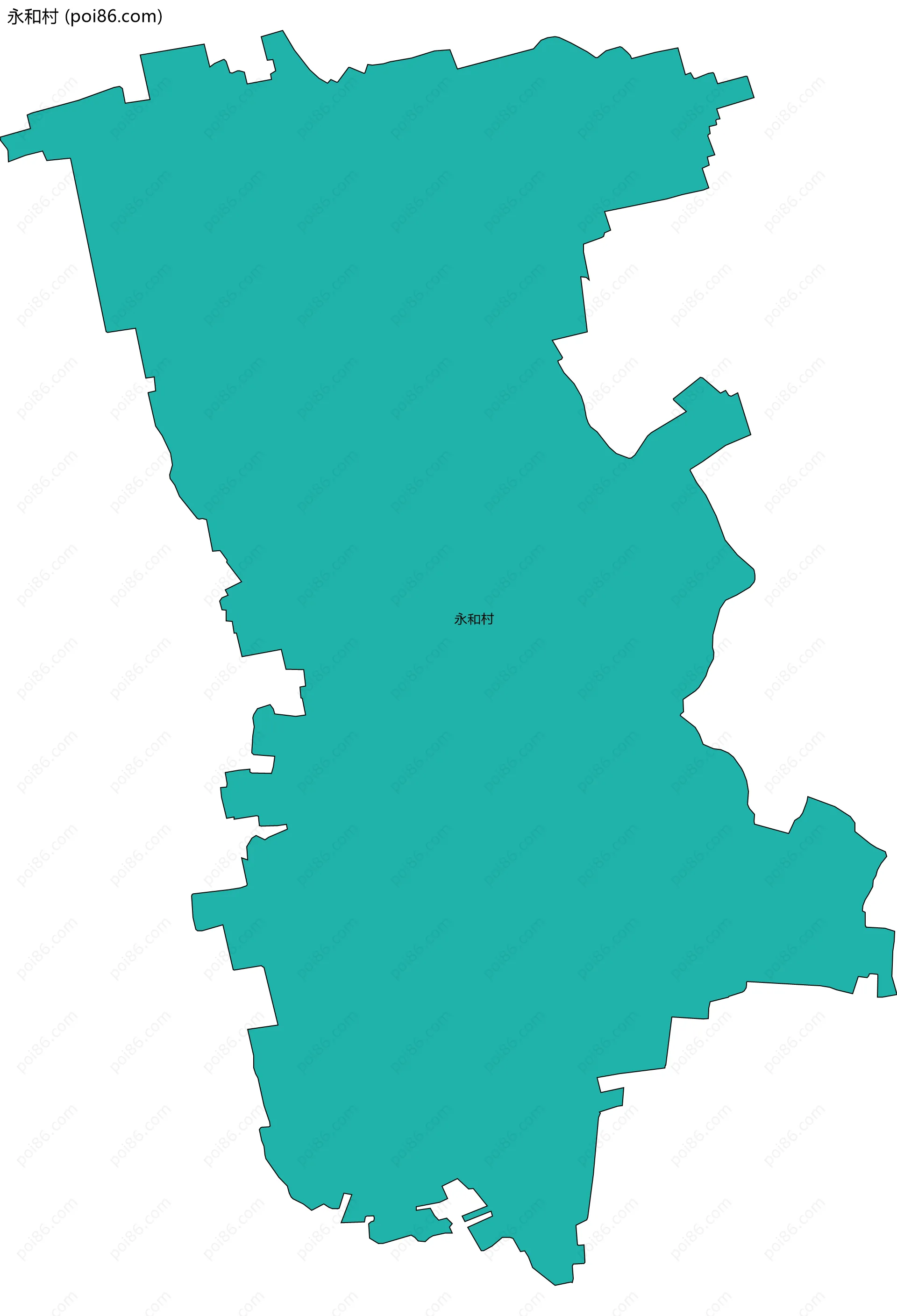 永和村边界地图