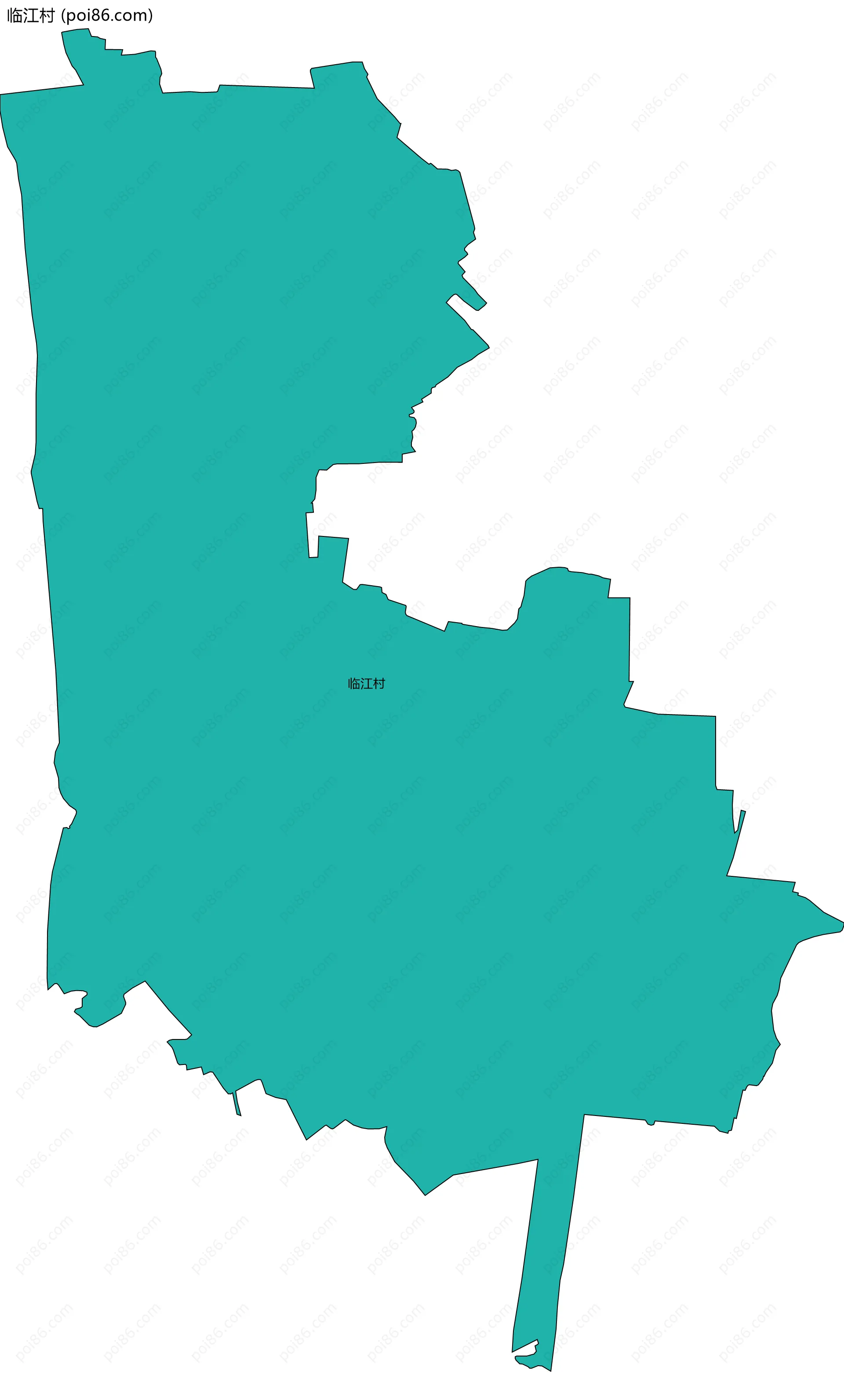 临江村边界地图