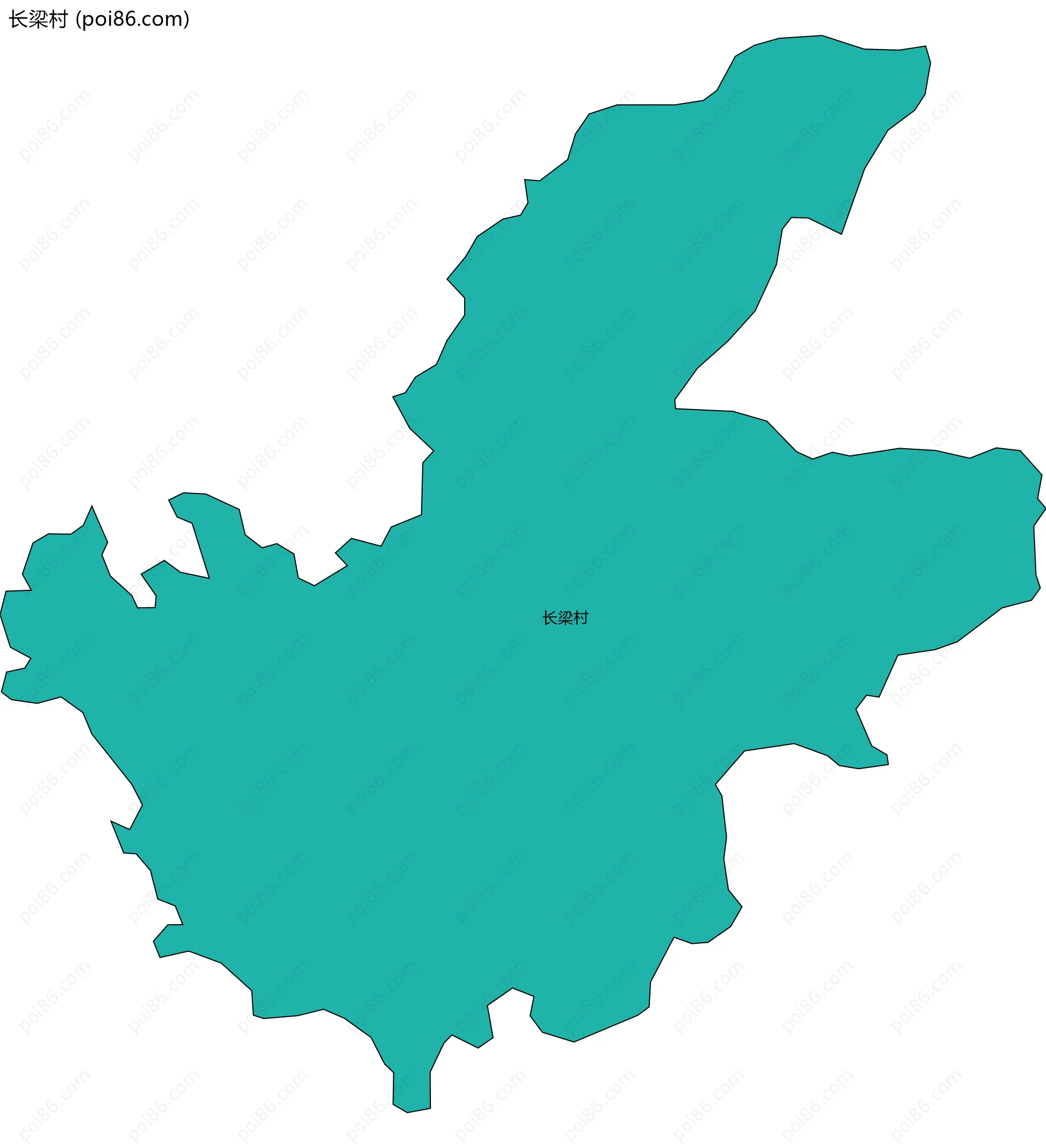 长梁村边界地图