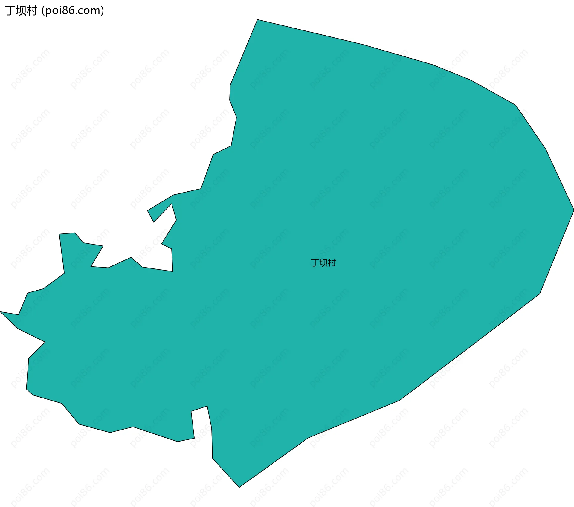 丁坝村边界地图