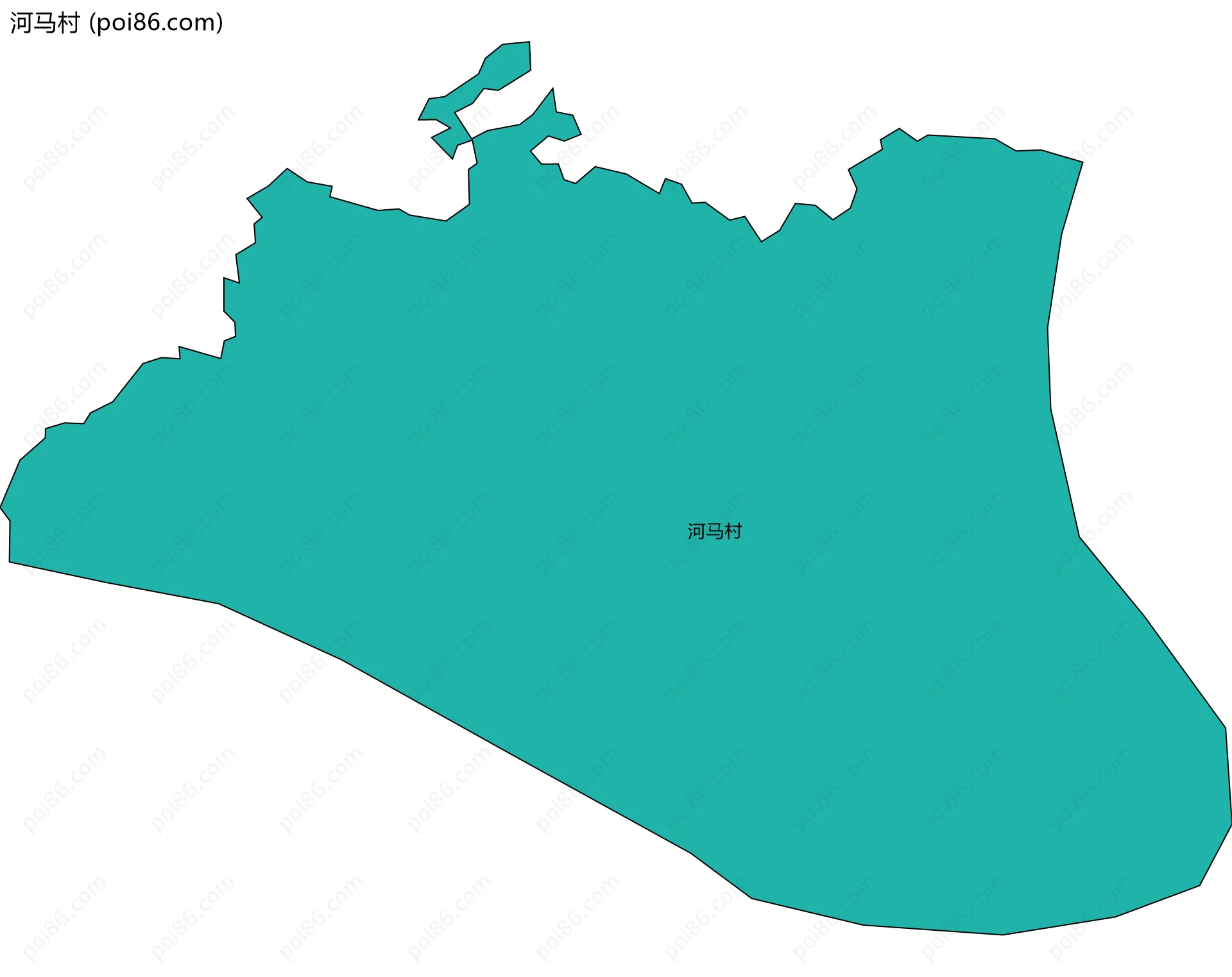 河马村边界地图