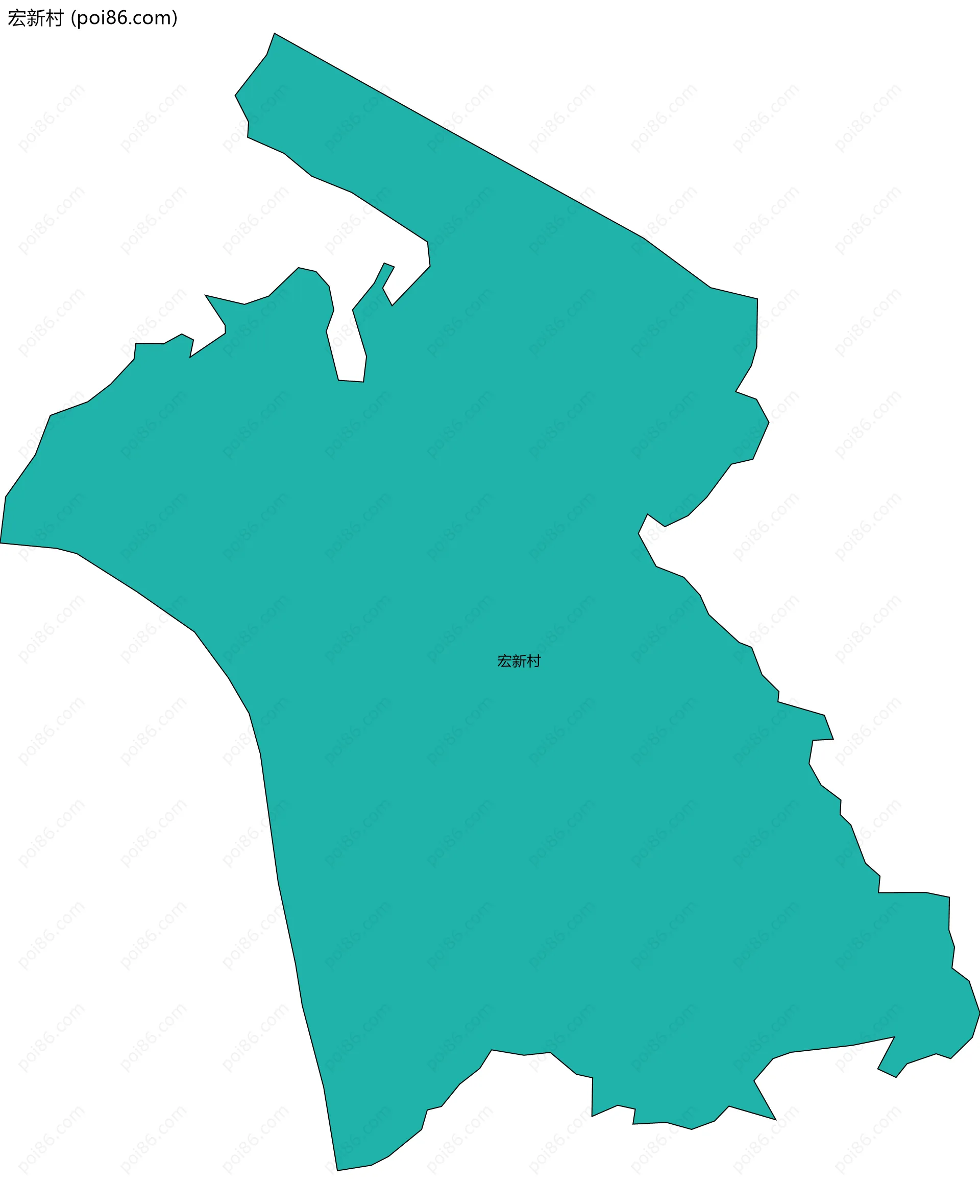 宏新村边界地图