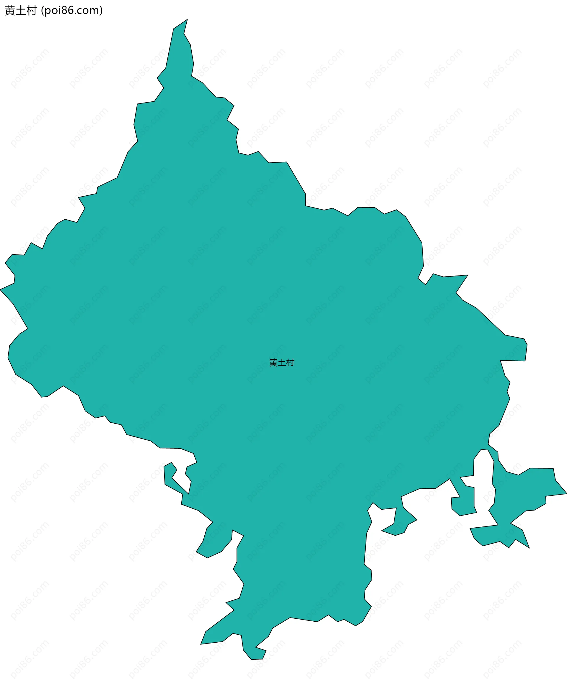 黄土村边界地图