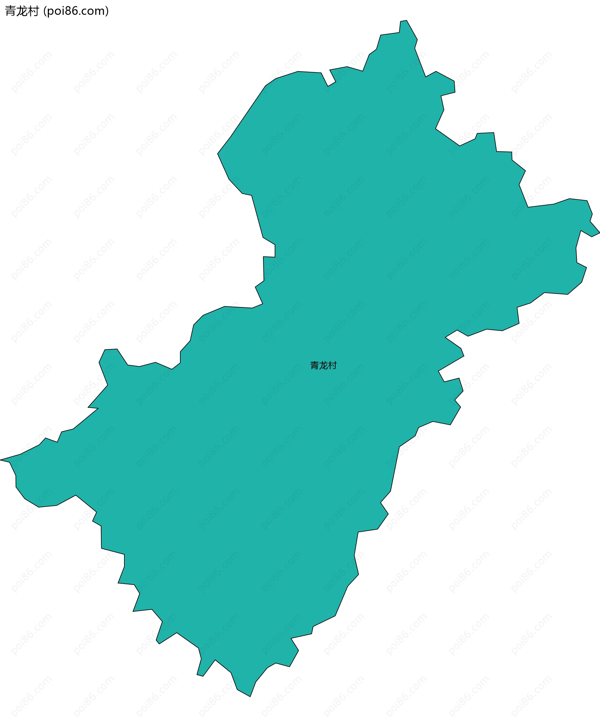 青龙村边界地图