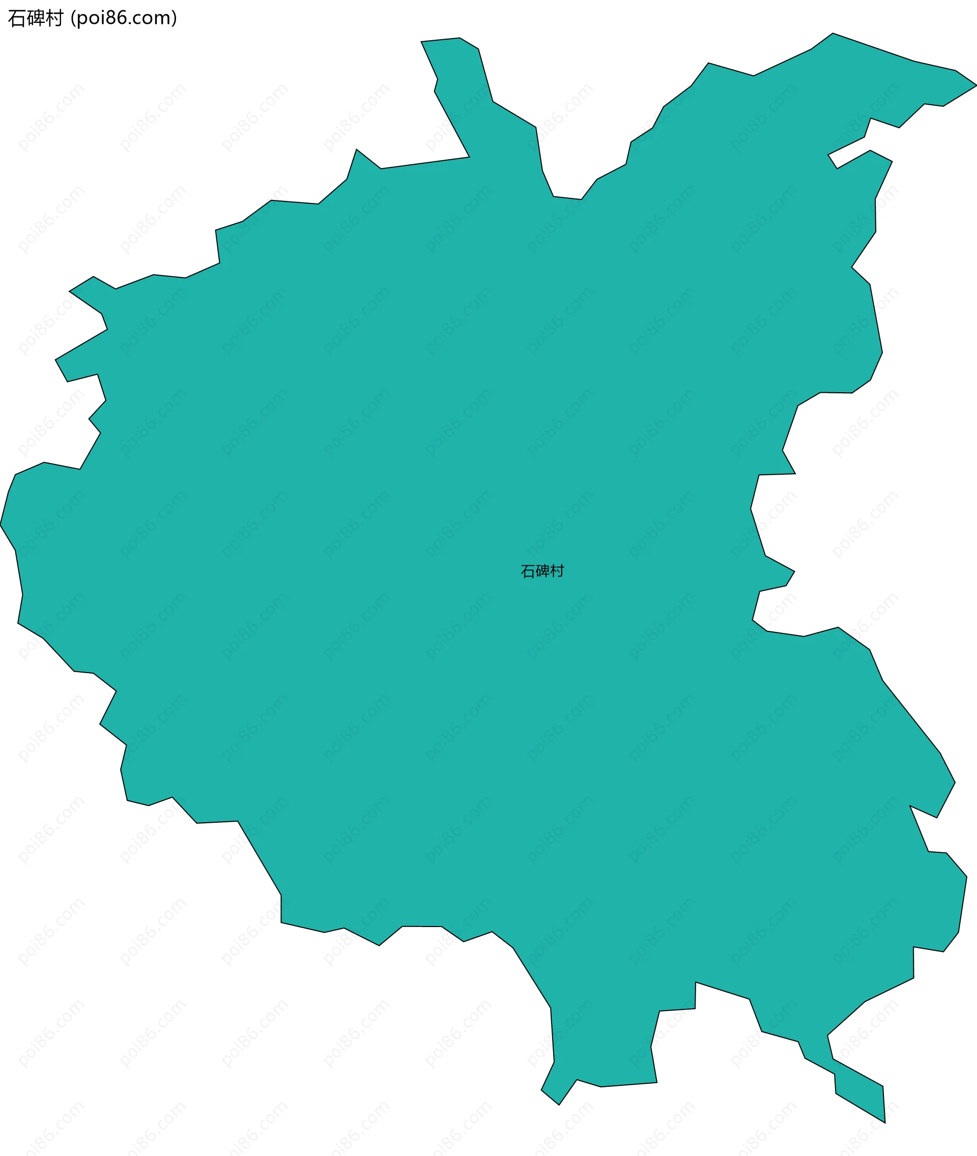 石碑村边界地图