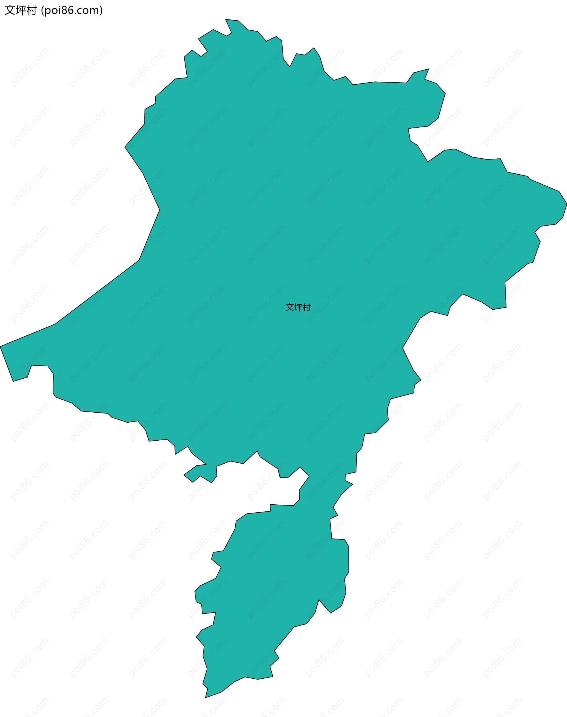 文坪村边界地图