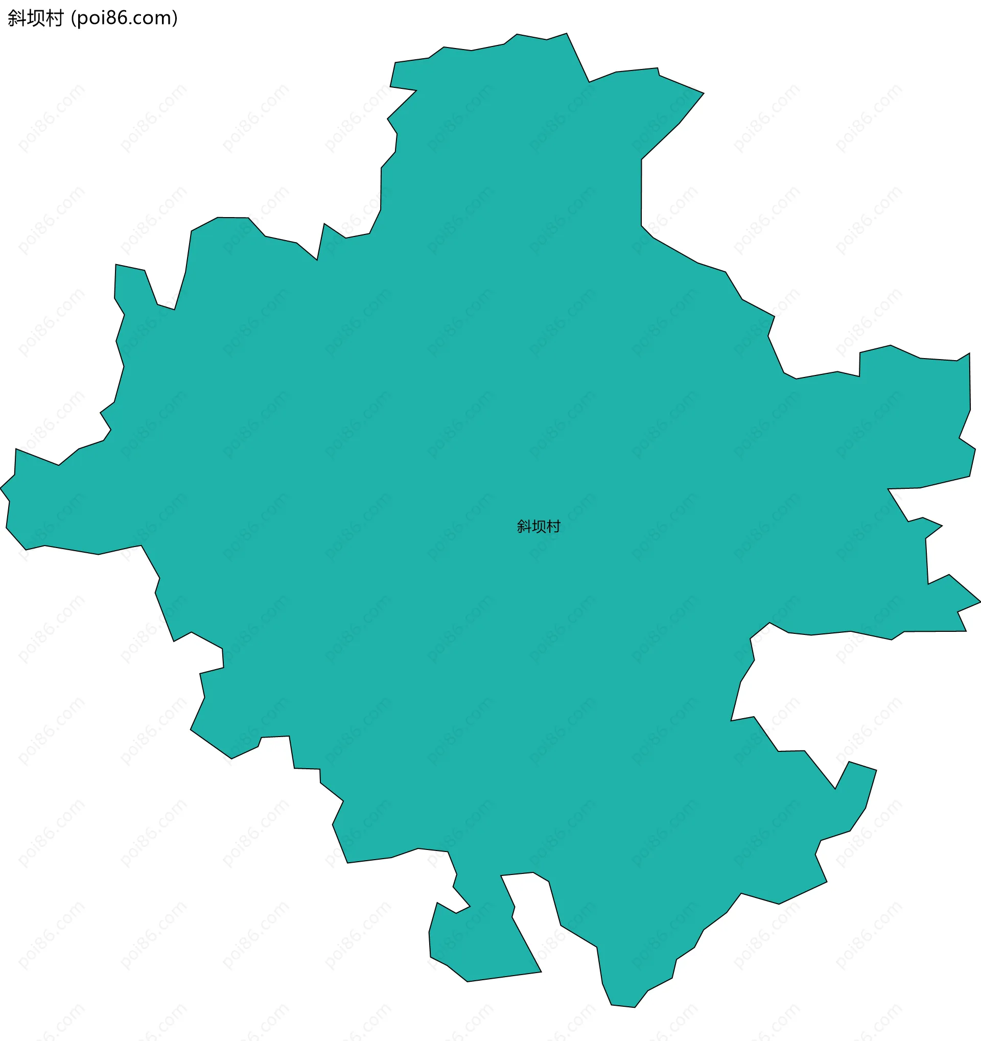 斜坝村边界地图