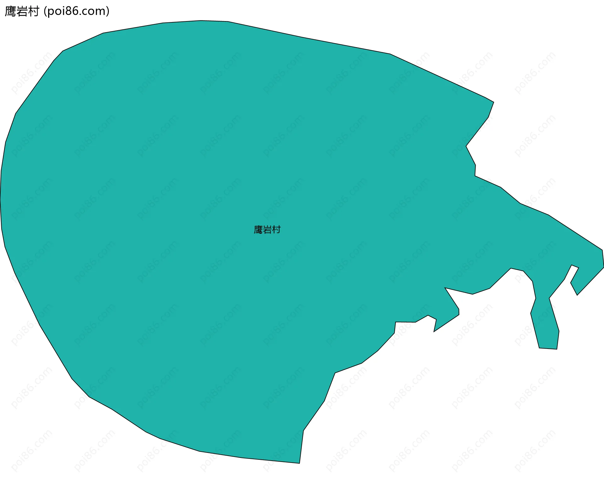 鹰岩村边界地图