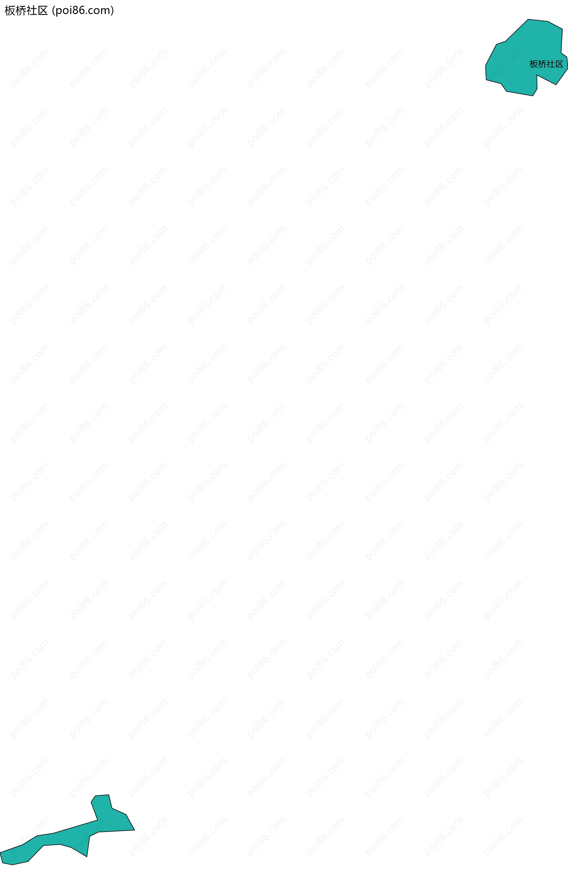 板桥社区边界地图