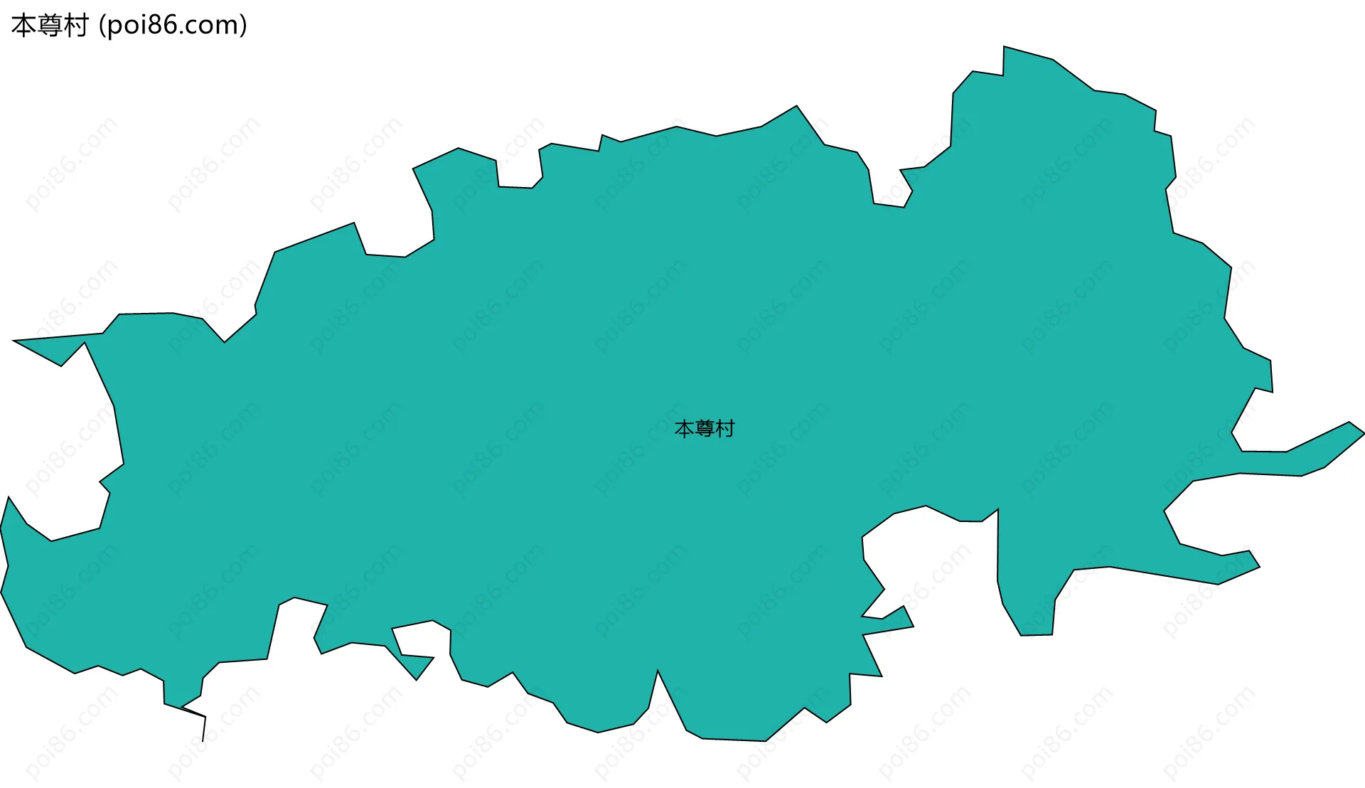 本尊村边界地图