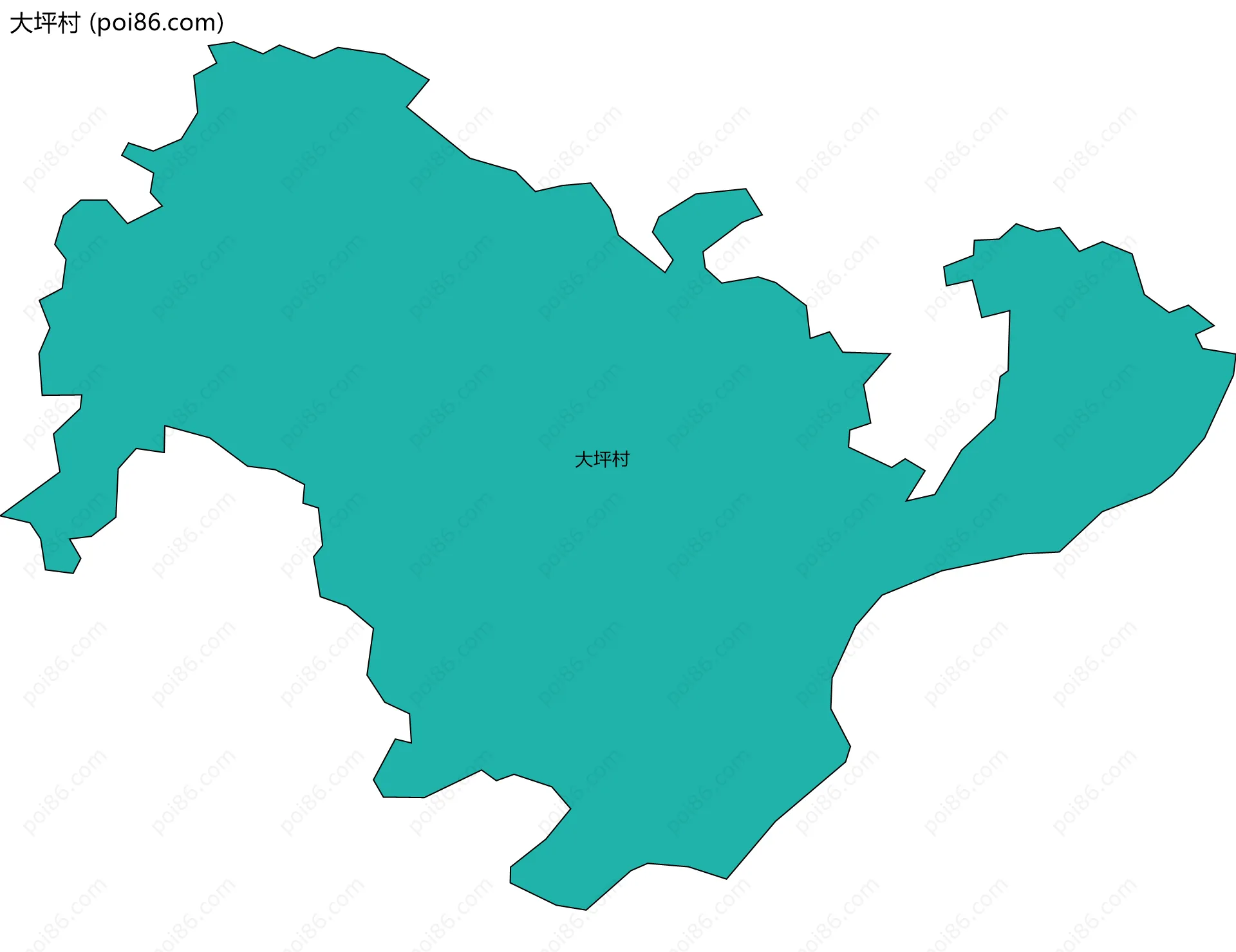 大坪村边界地图