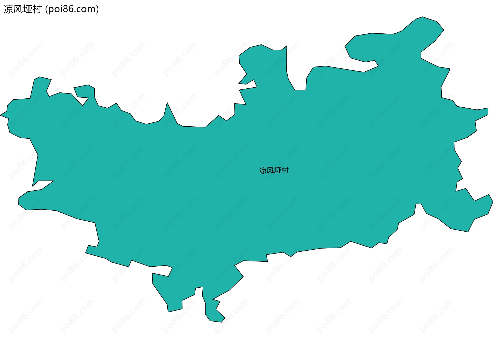 凉风垭村边界地图