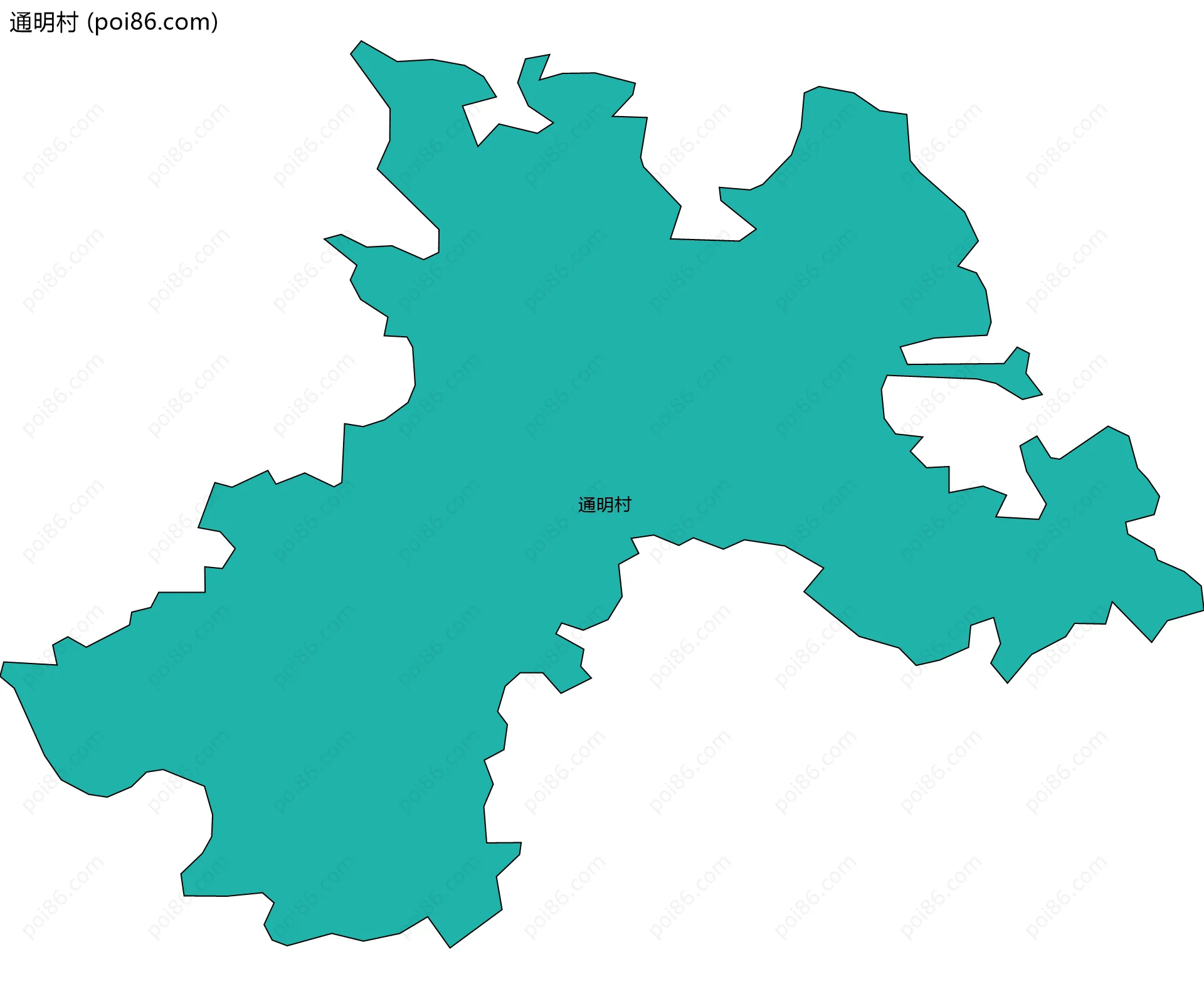 通明村边界地图