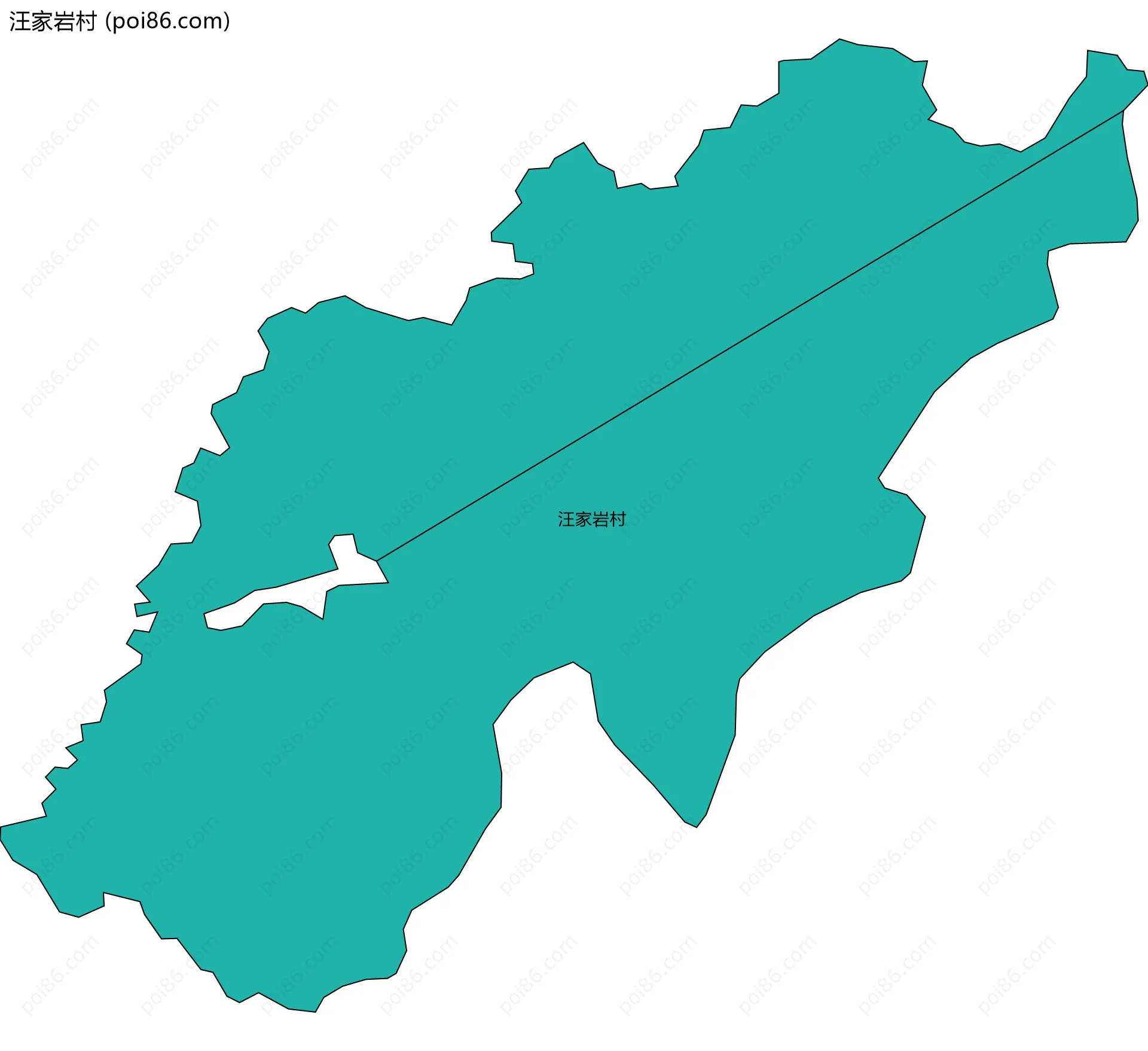 汪家岩村边界地图